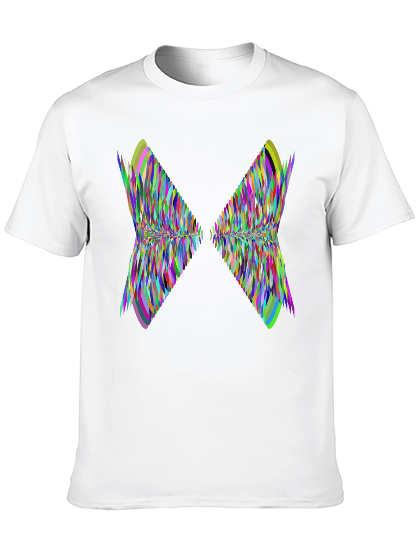 Abstract Butterfly Wing Graphic Tee - Black Casual Shirt