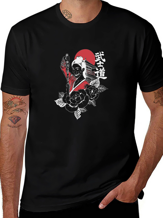 Samurai Graphic Black T-Shirt