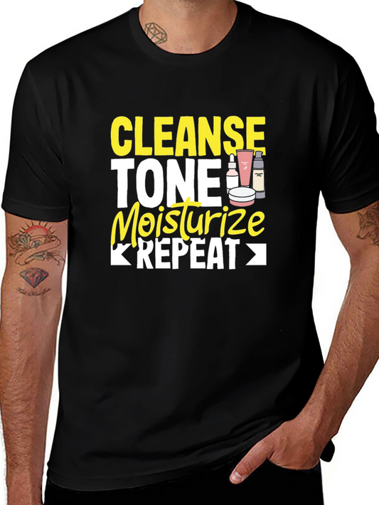 Cleanse Tone Moisturize Repeat Graphic Tee