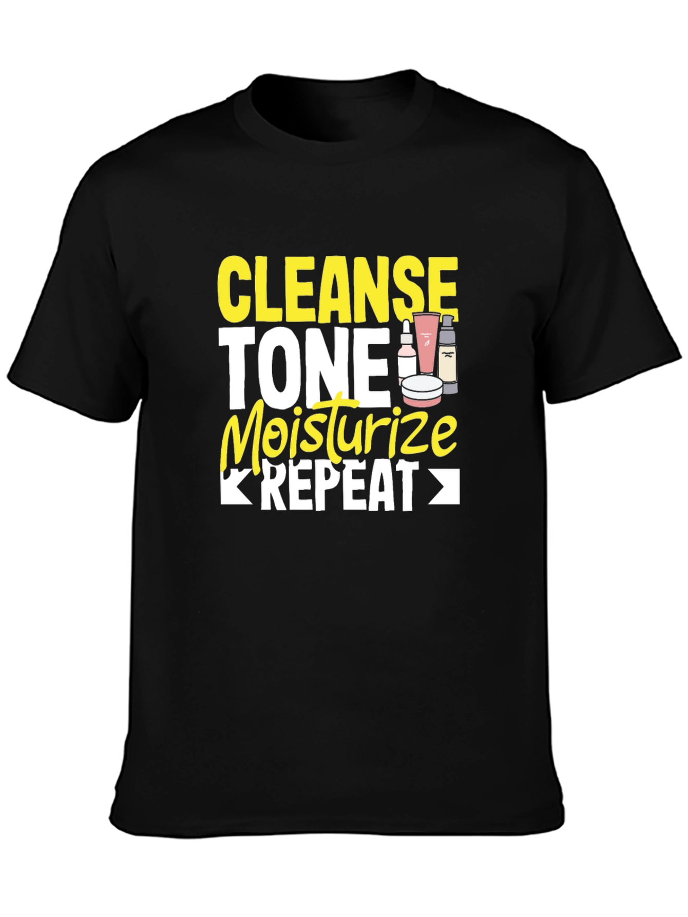 Cleanse Tone Moisturize Repeat Graphic Tee
