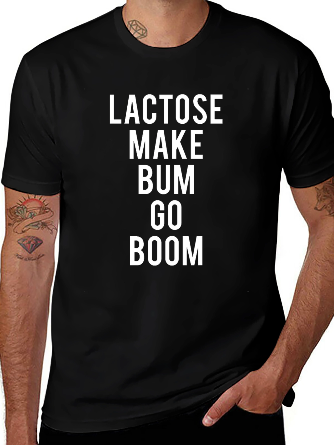 Lactose Make Bum Go Boom Funny T-Shirt