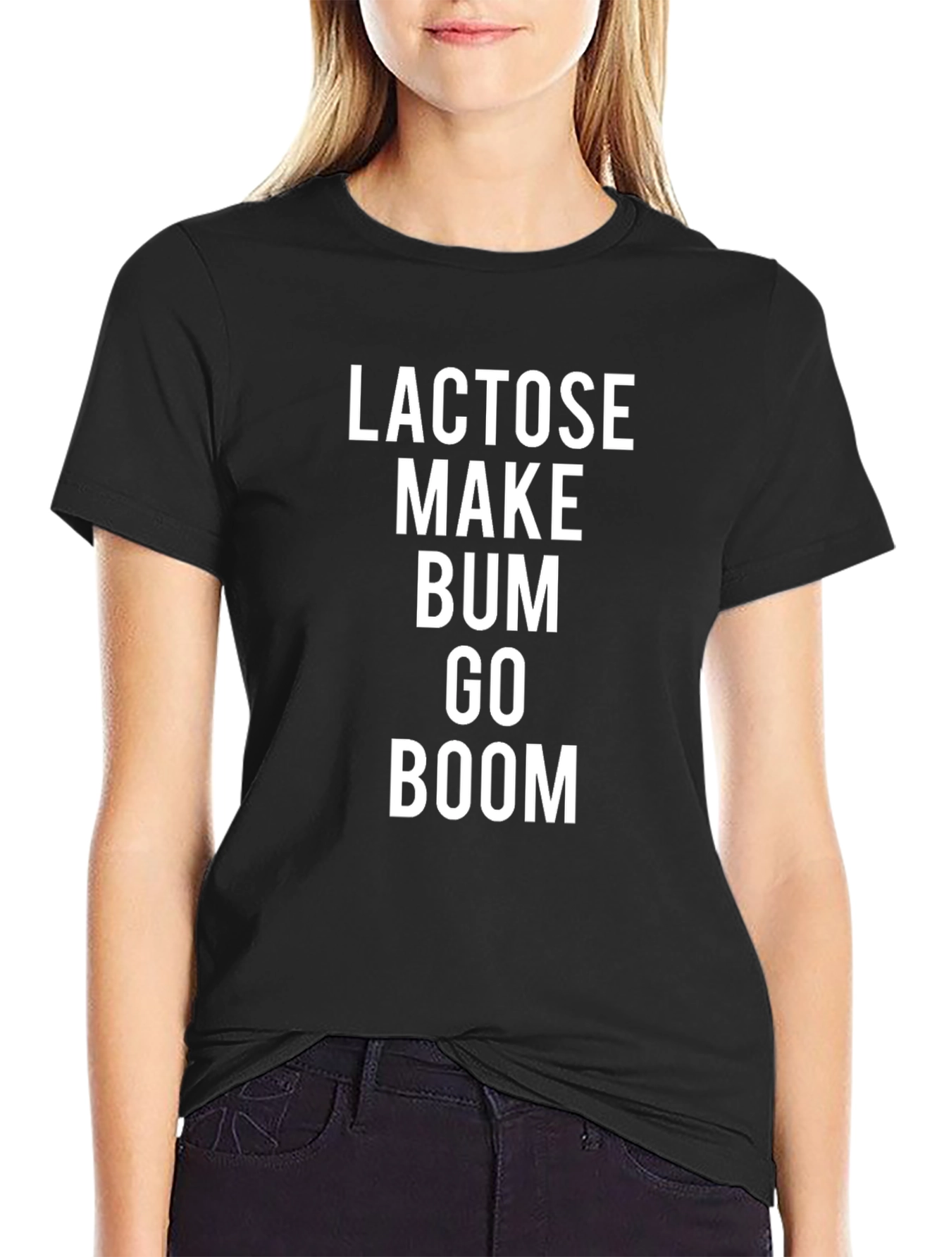 Lactose Make Bum Go Boom Funny T-Shirt