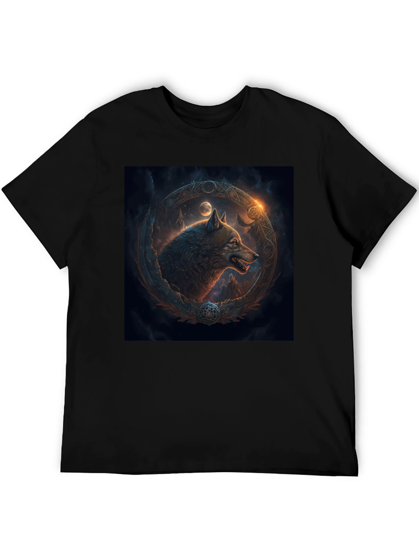 Wolf Art Black Tee