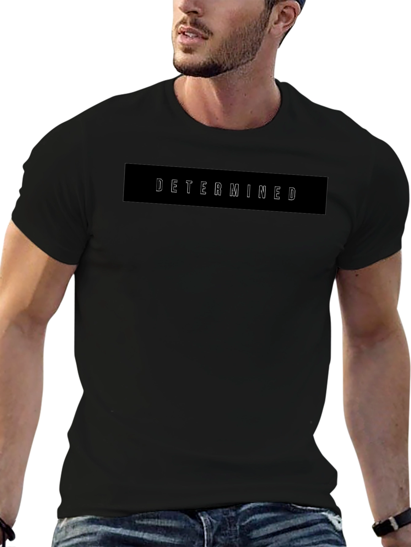 Determined Graphic Black T-Shirt
