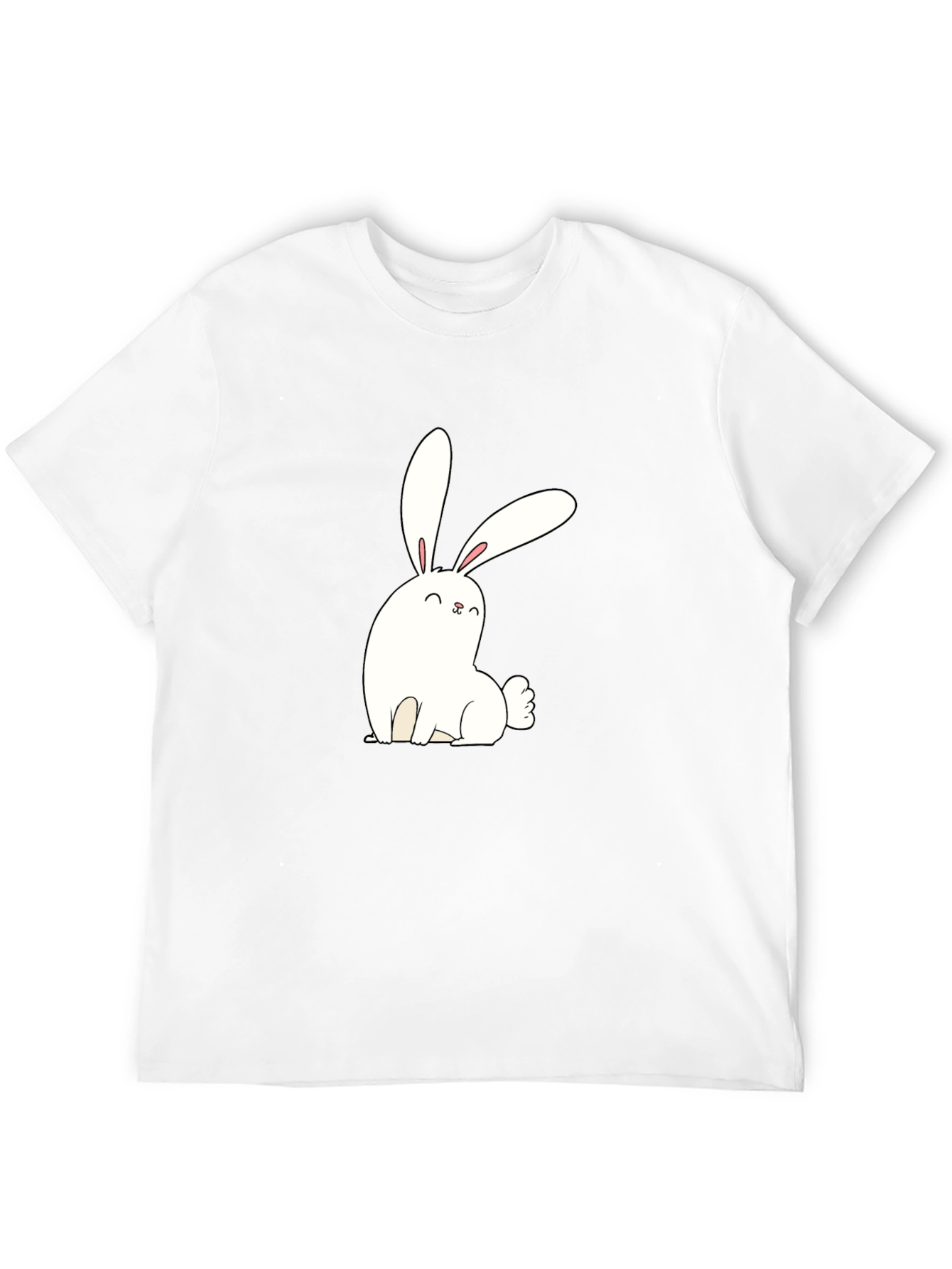 Cute Bunny Graphic Black T-Shirt