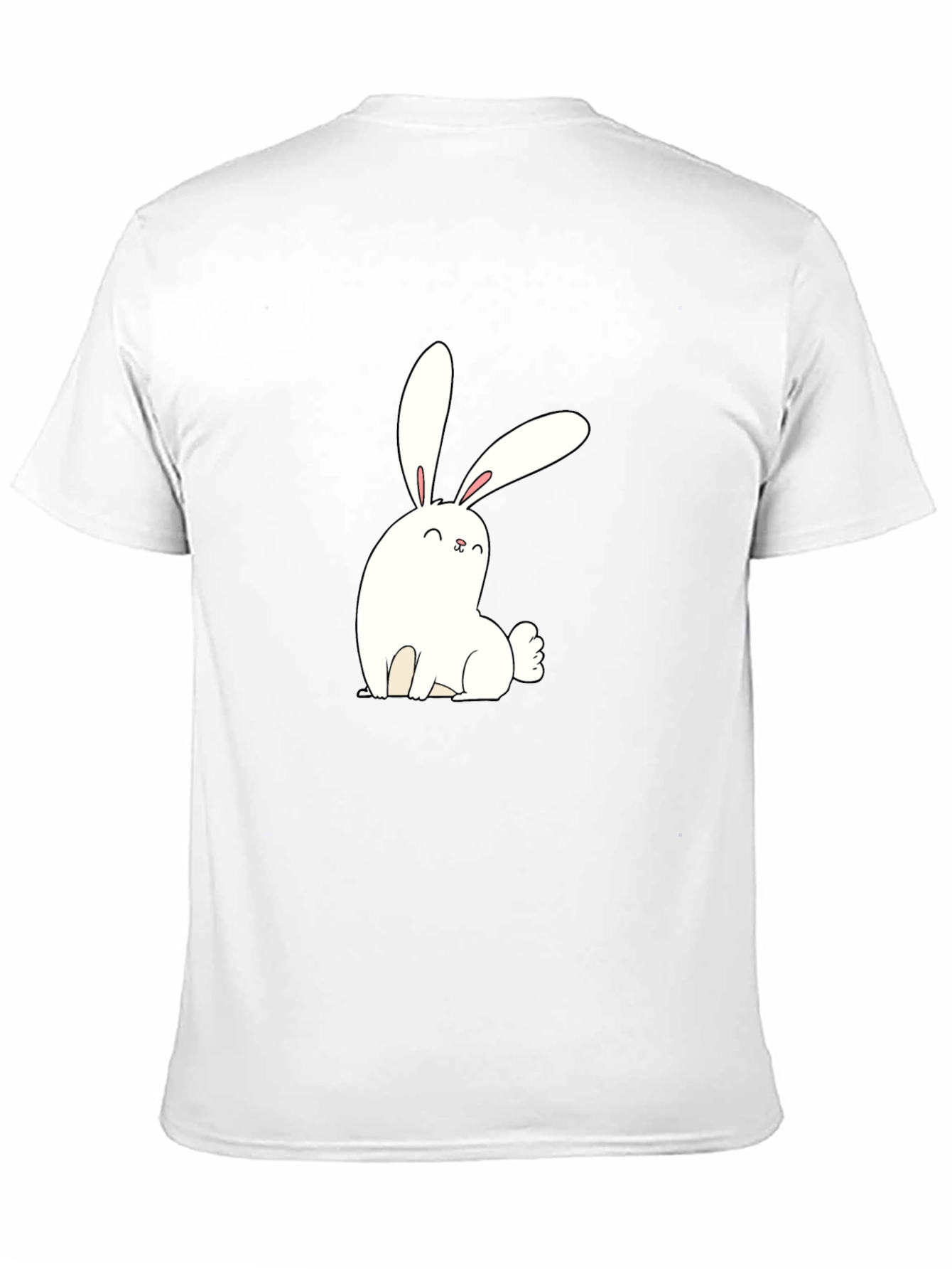 Cute Bunny Graphic Black T-Shirt