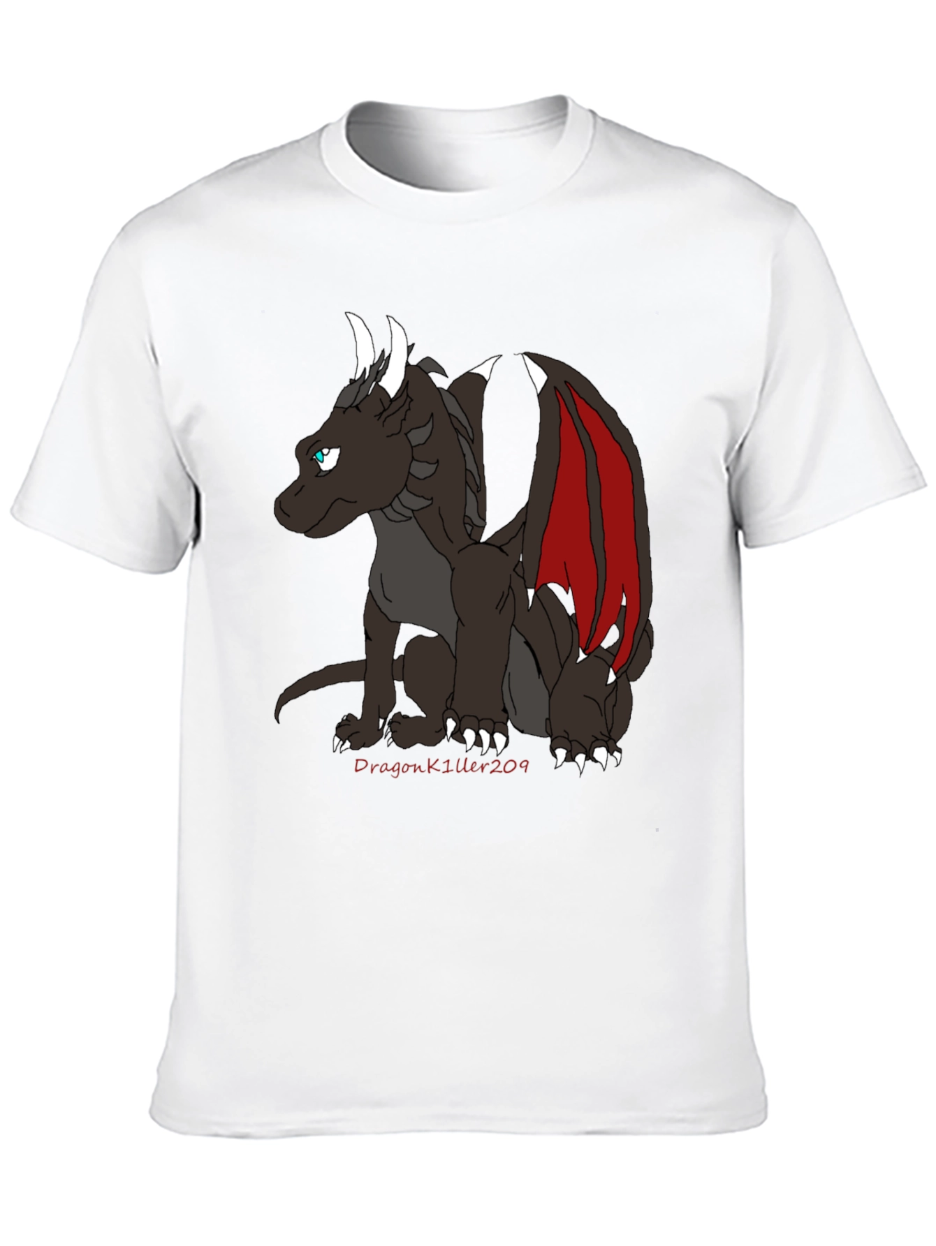 Dragon Graphic Tee - Black Cotton Blend