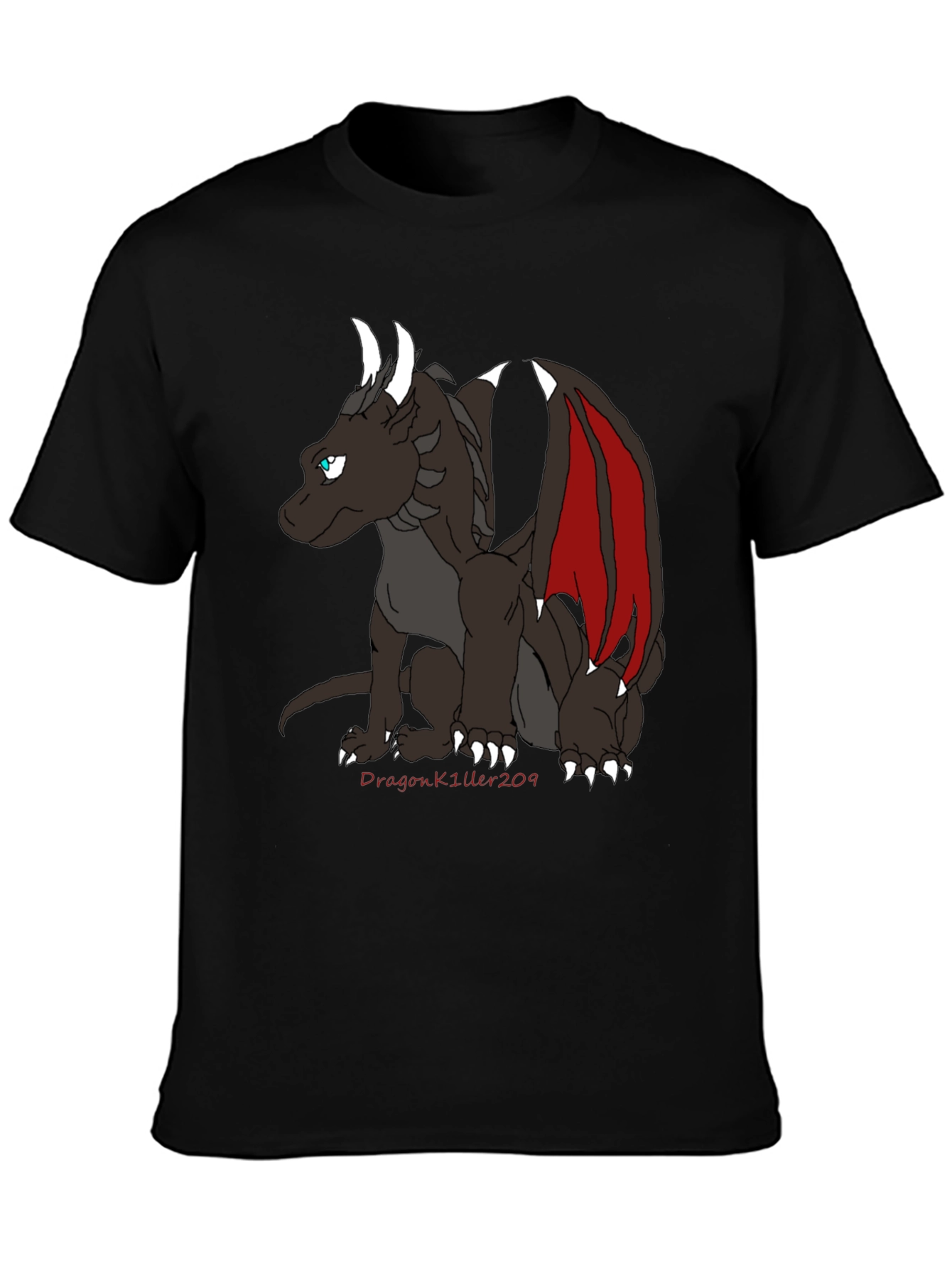 Dragon Graphic Tee - Black Cotton Blend