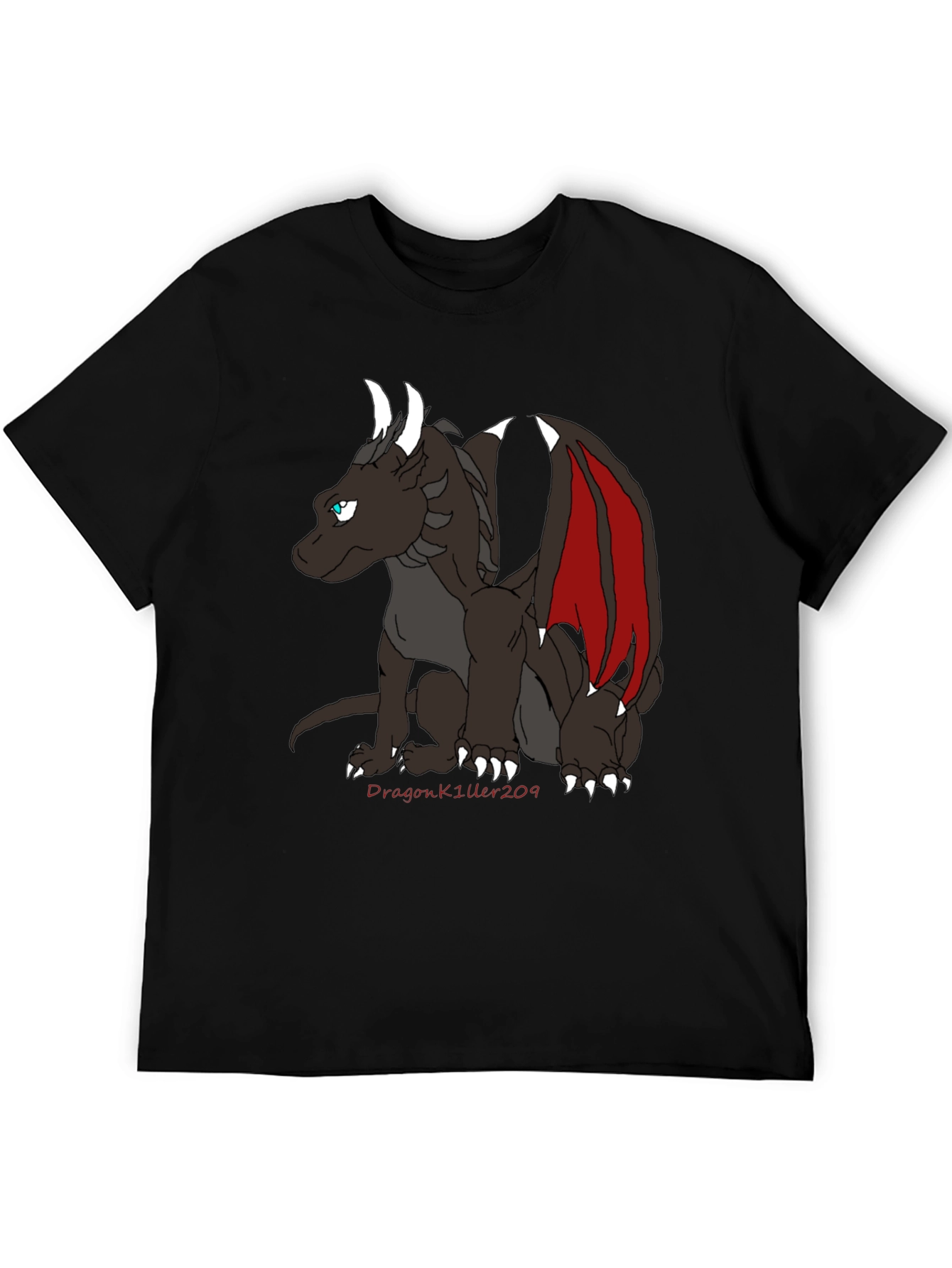 Dragon Graphic Tee - Black Cotton Blend