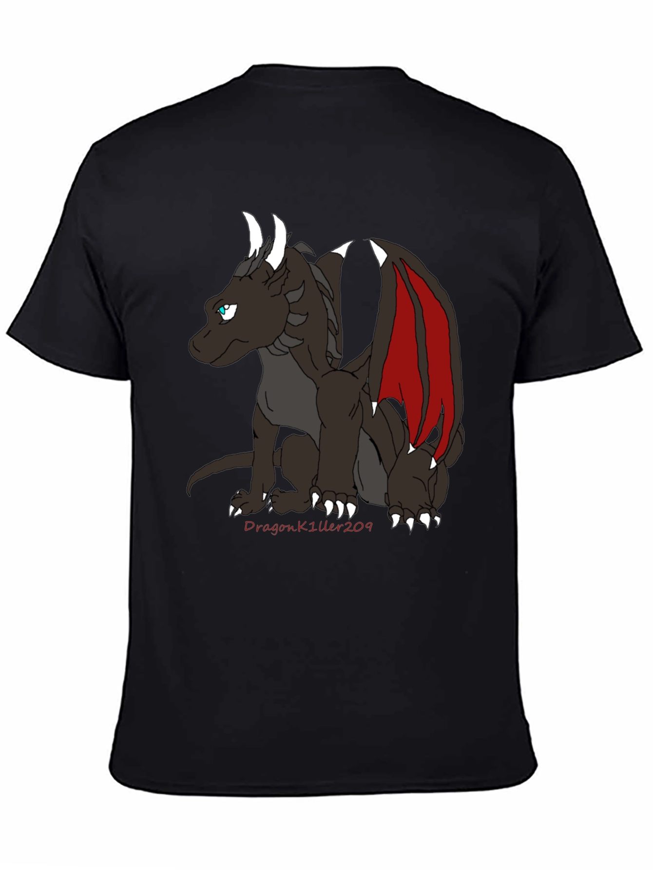 Dragon Graphic Tee - Black Cotton Blend