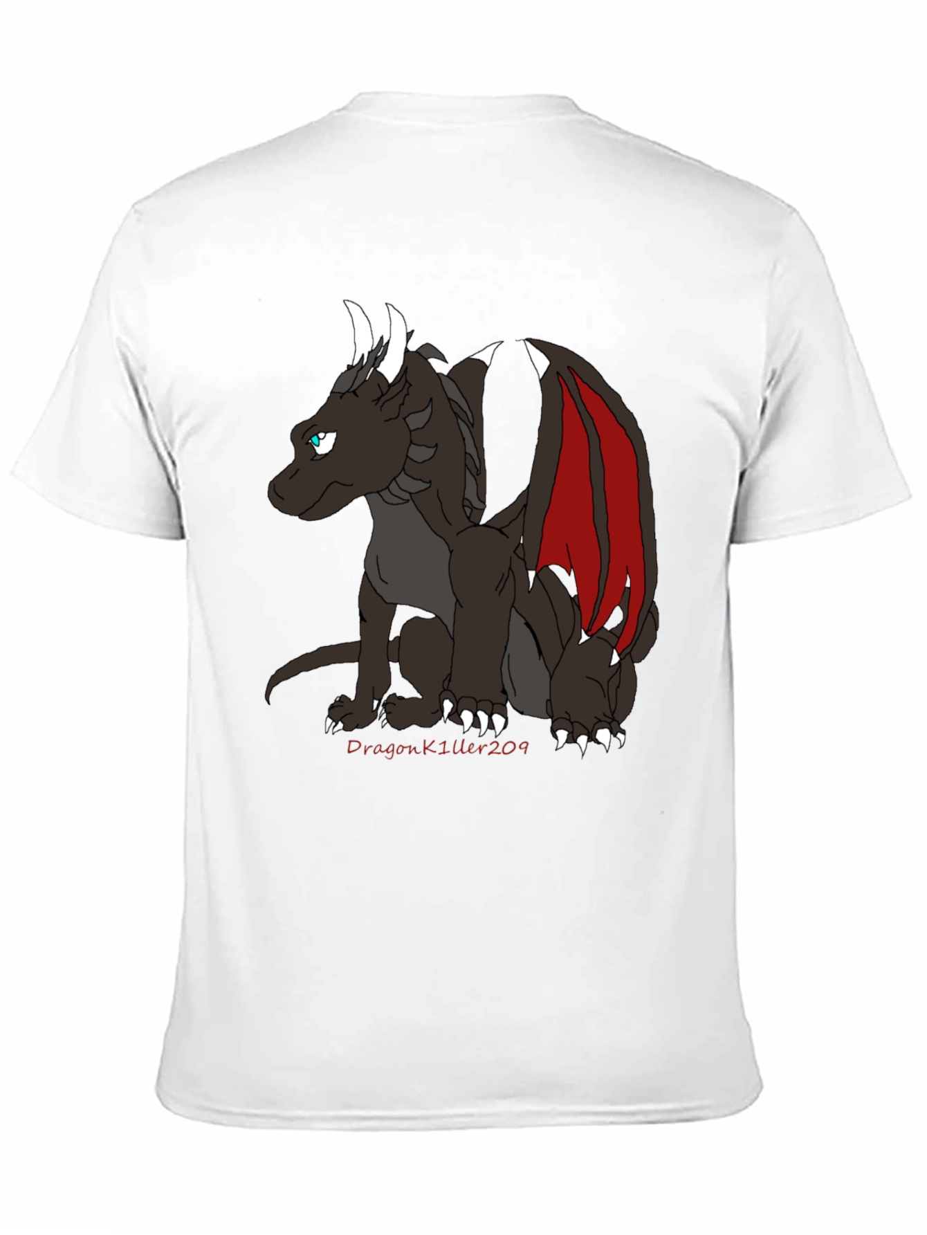 Dragon Graphic Tee - Black Cotton Blend