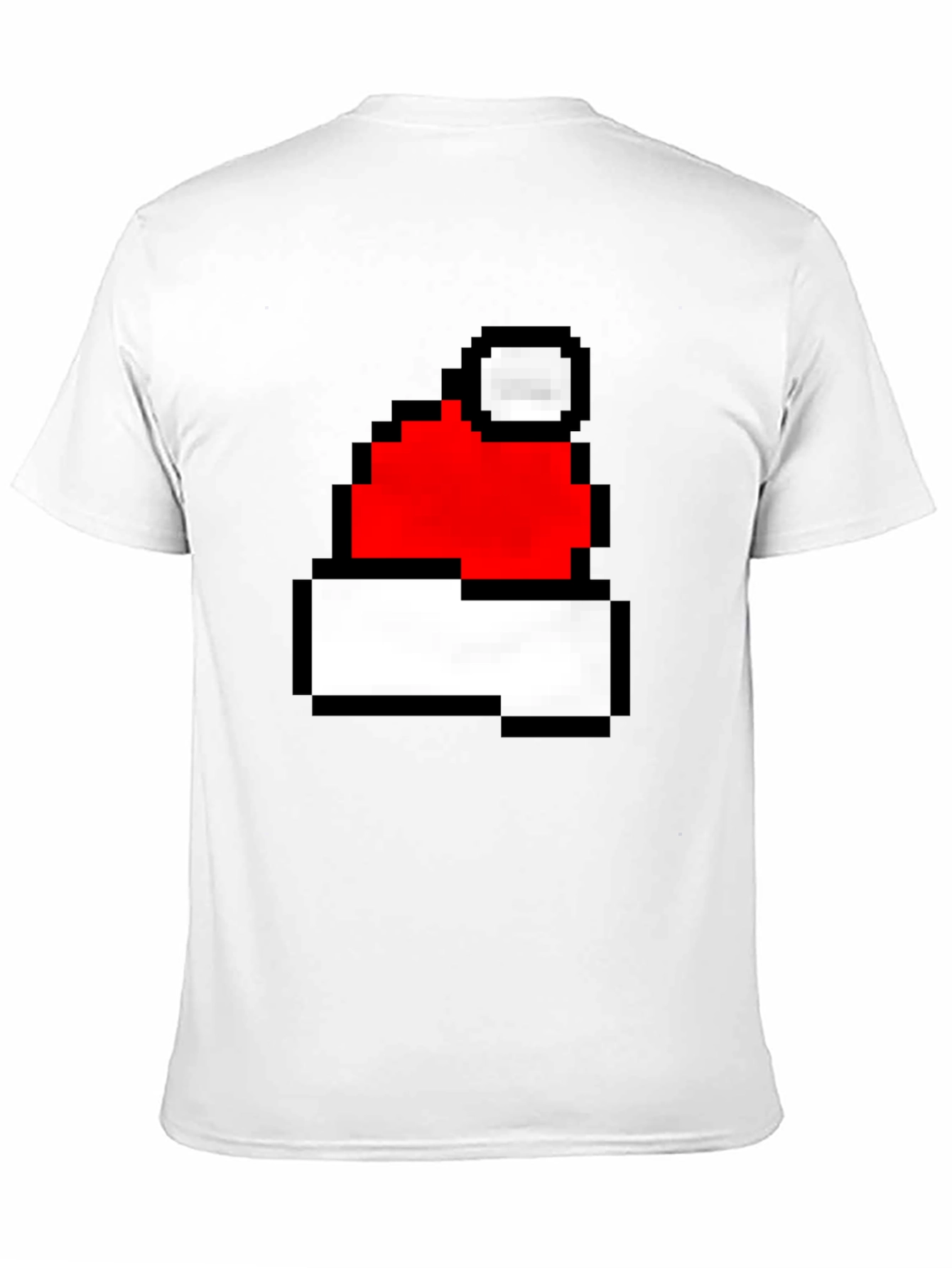 Pixel Santa Hat Graphic T-Shirt - Holiday Cheer