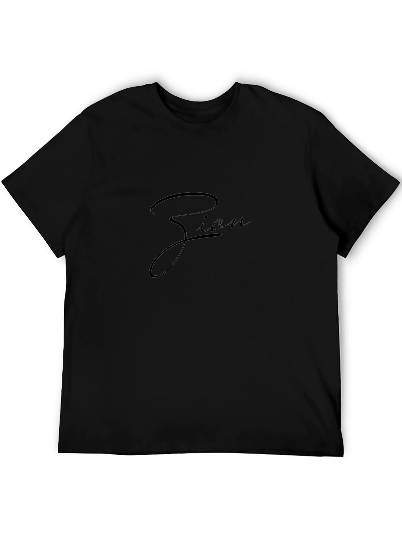Zion Script Black T-Shirt - Stylish Casual Wear