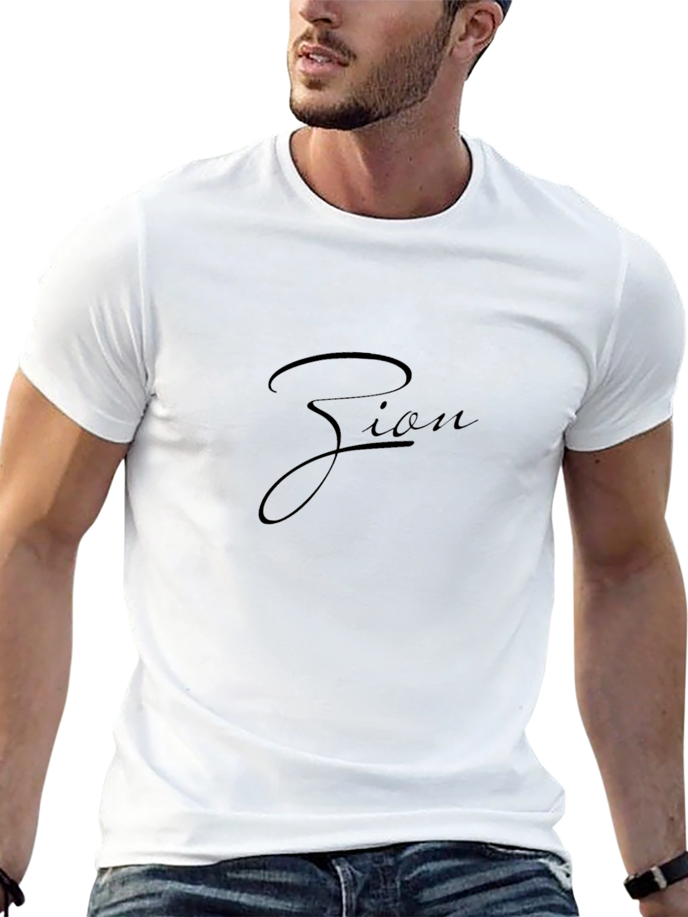 Zion Script Black T-Shirt - Stylish Casual Wear