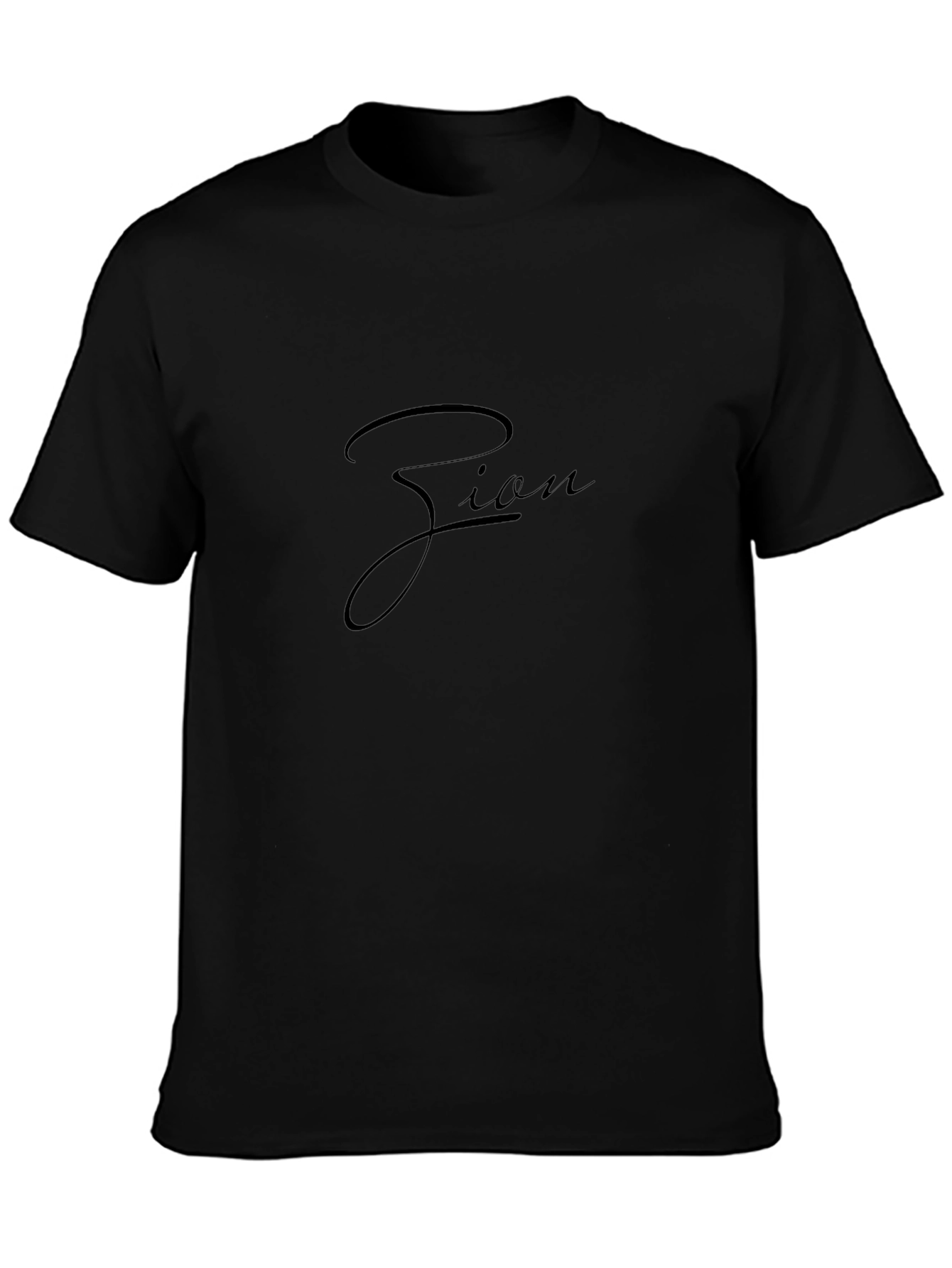 Zion Script Black T-Shirt - Stylish Casual Wear