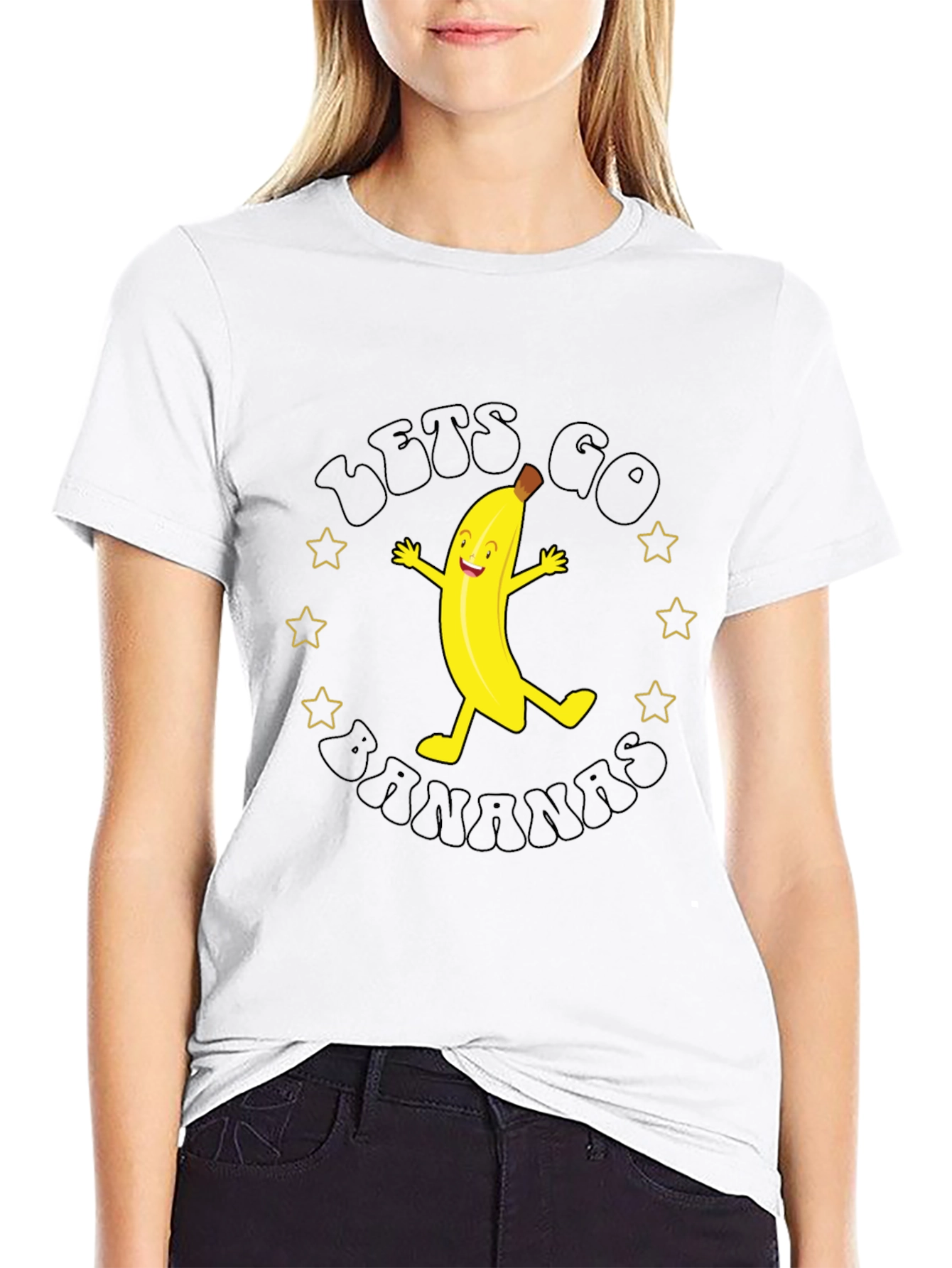 Lets Go Bananas Black Graphic Tee