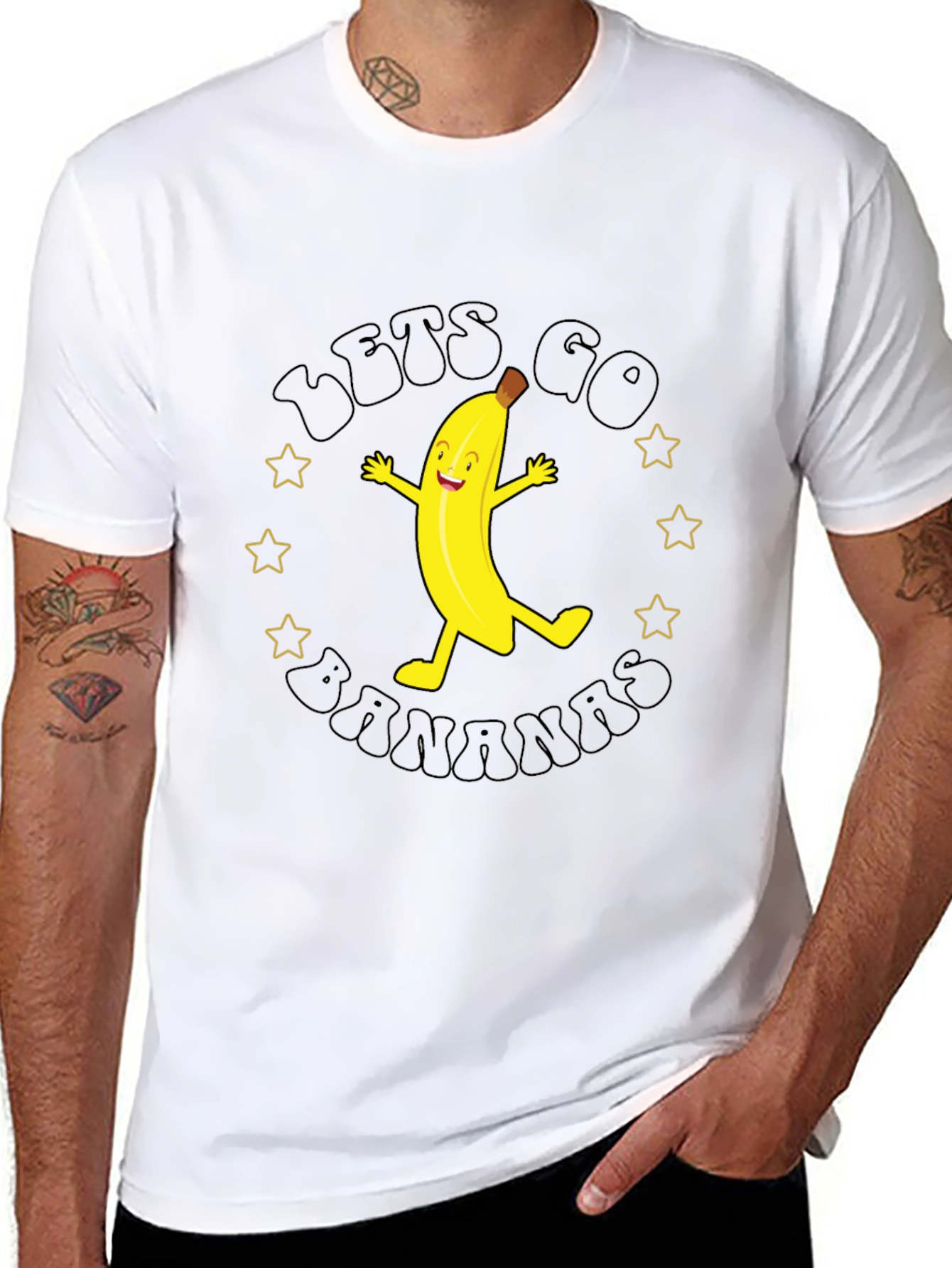 Lets Go Bananas Black Graphic Tee