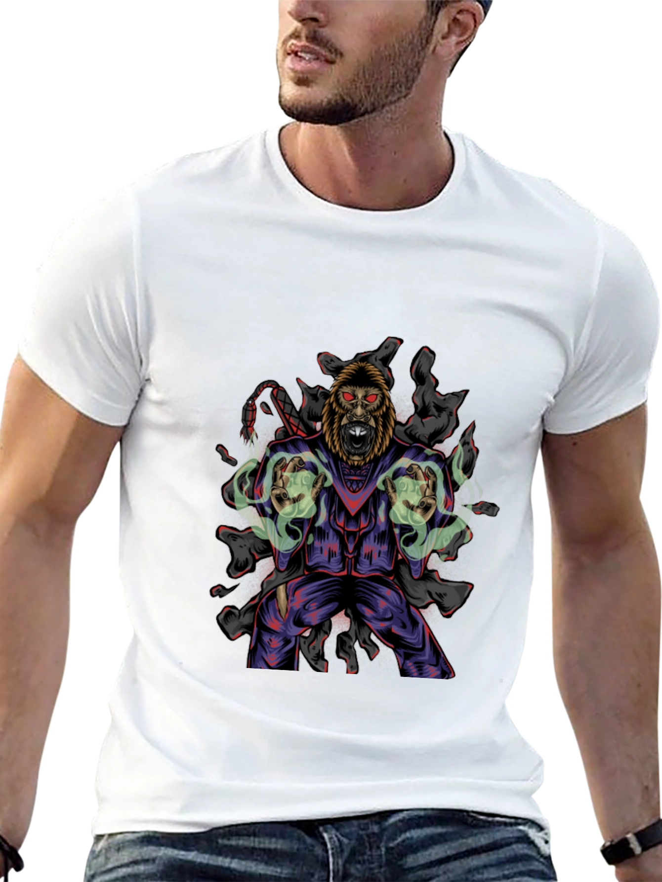 Gorilla Wizard Graphic Black T-Shirt