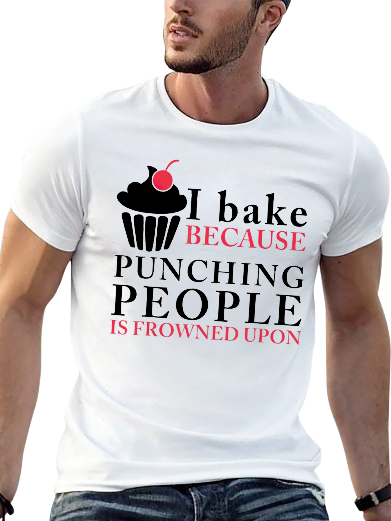 I Bake Because Punching People is Frowned Upon T-Shirt