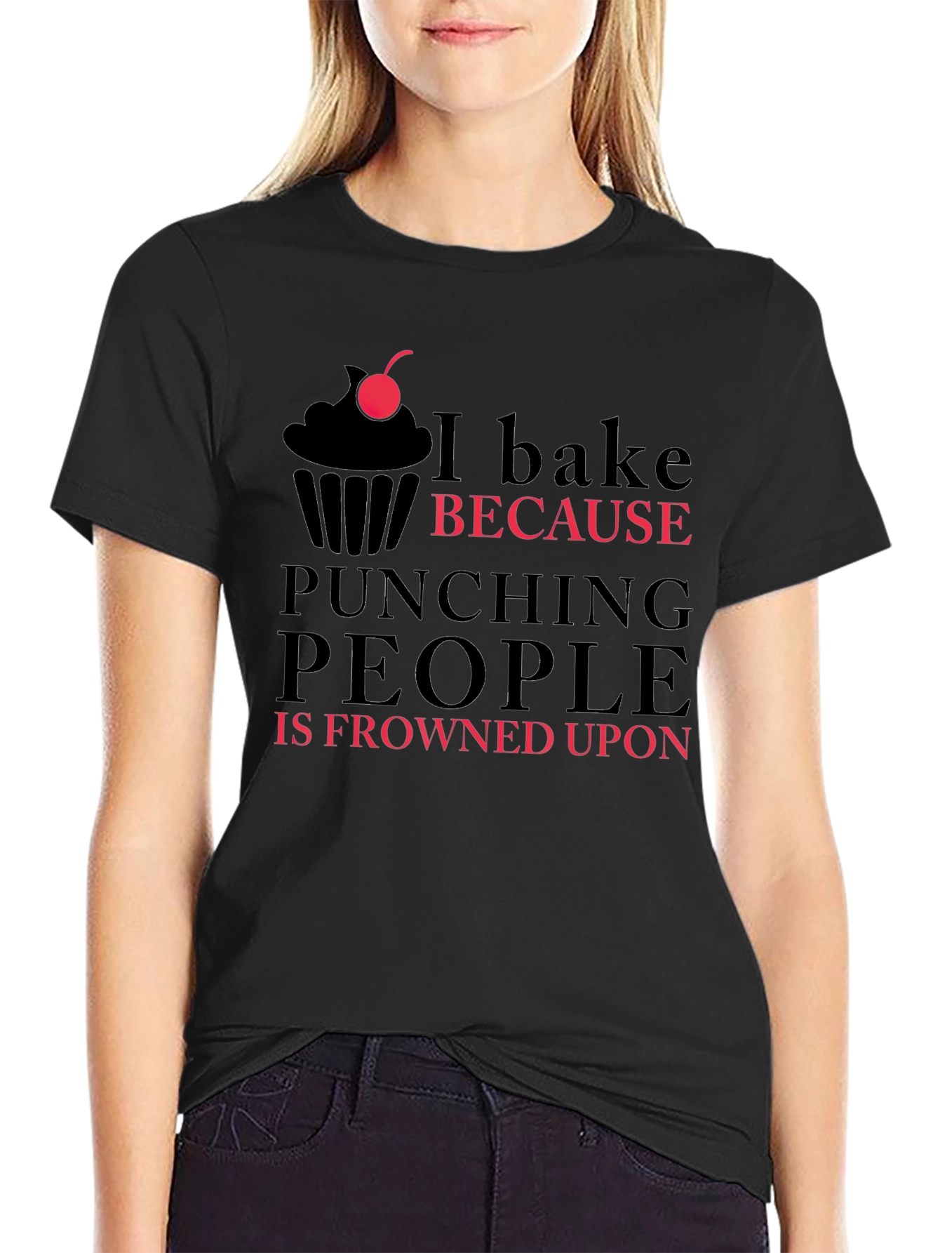 I Bake Because Punching People is Frowned Upon T-Shirt
