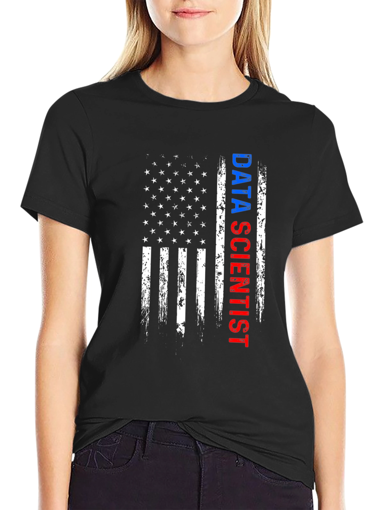 Data Scientist American Flag T-Shirt