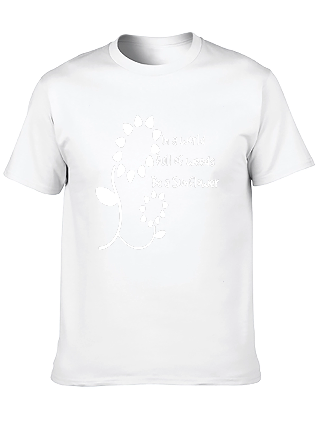 Be A Sunflower Graphic Tee - Trendy Black T-Shirt