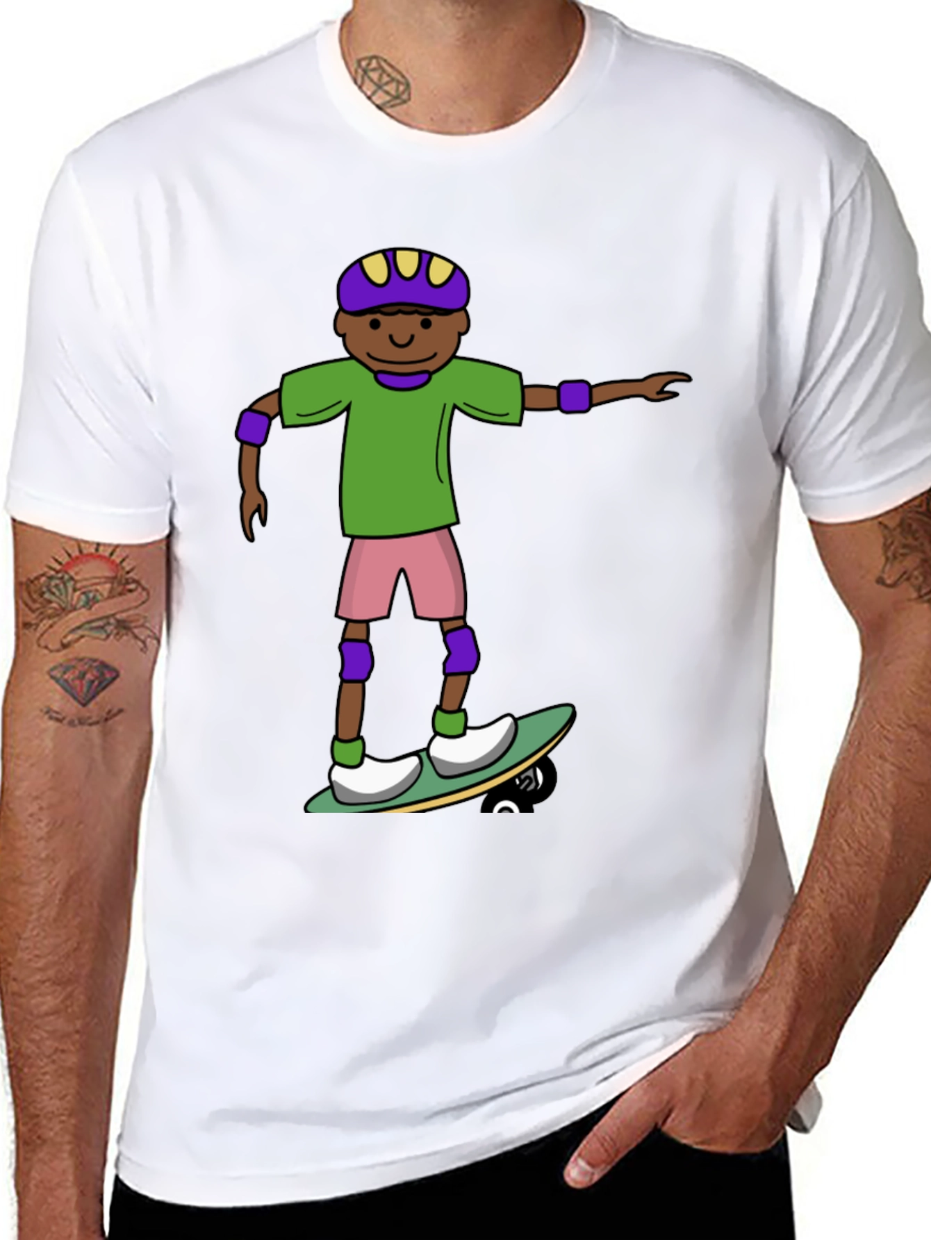 Skater Dude T-Shirt - Fun Graphic Tee