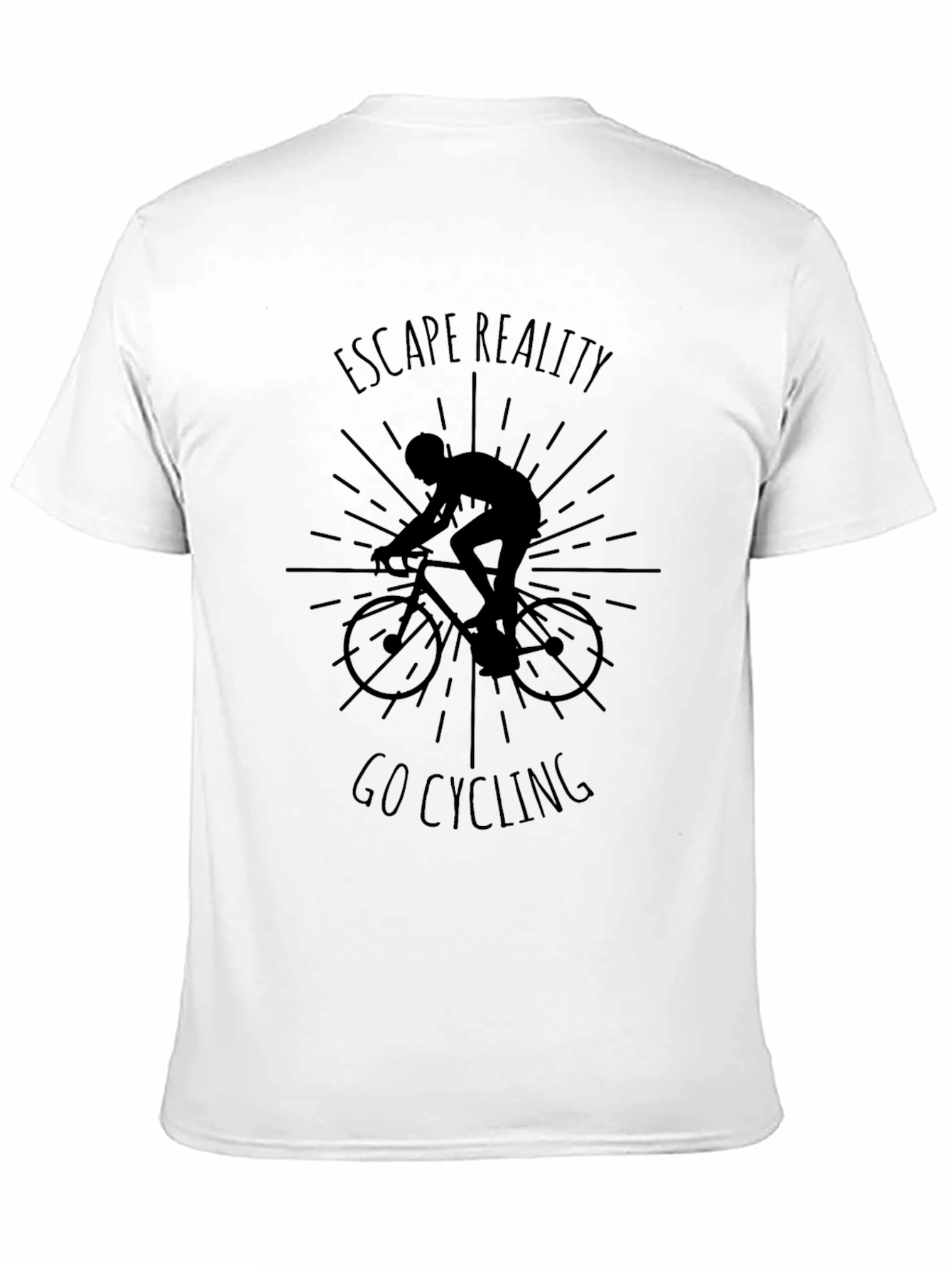 Escape Reality Go Cycling Black Graphic T-Shirt