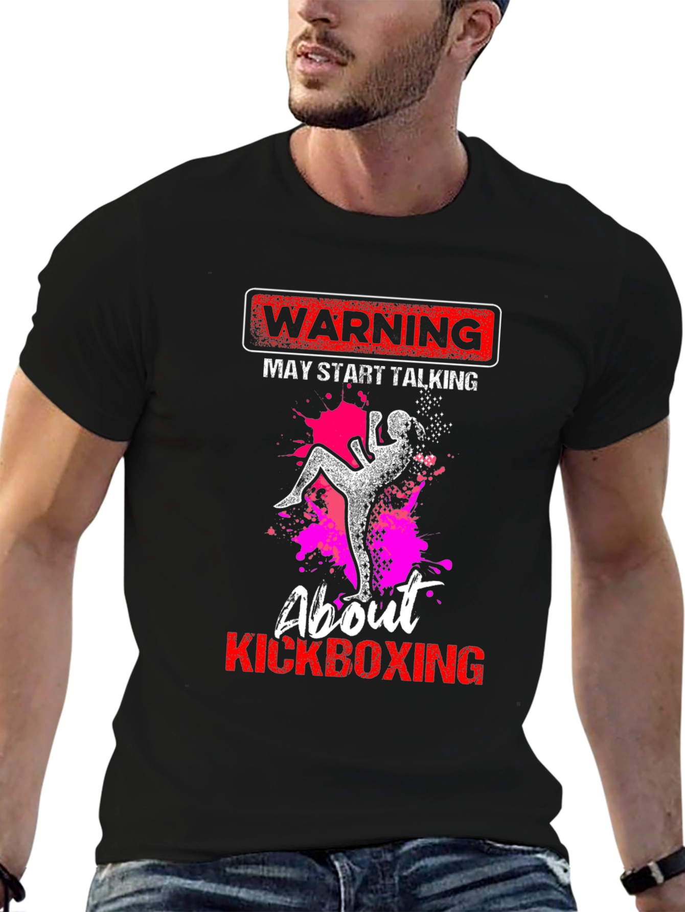 Kickboxing Warning Graphic Tee