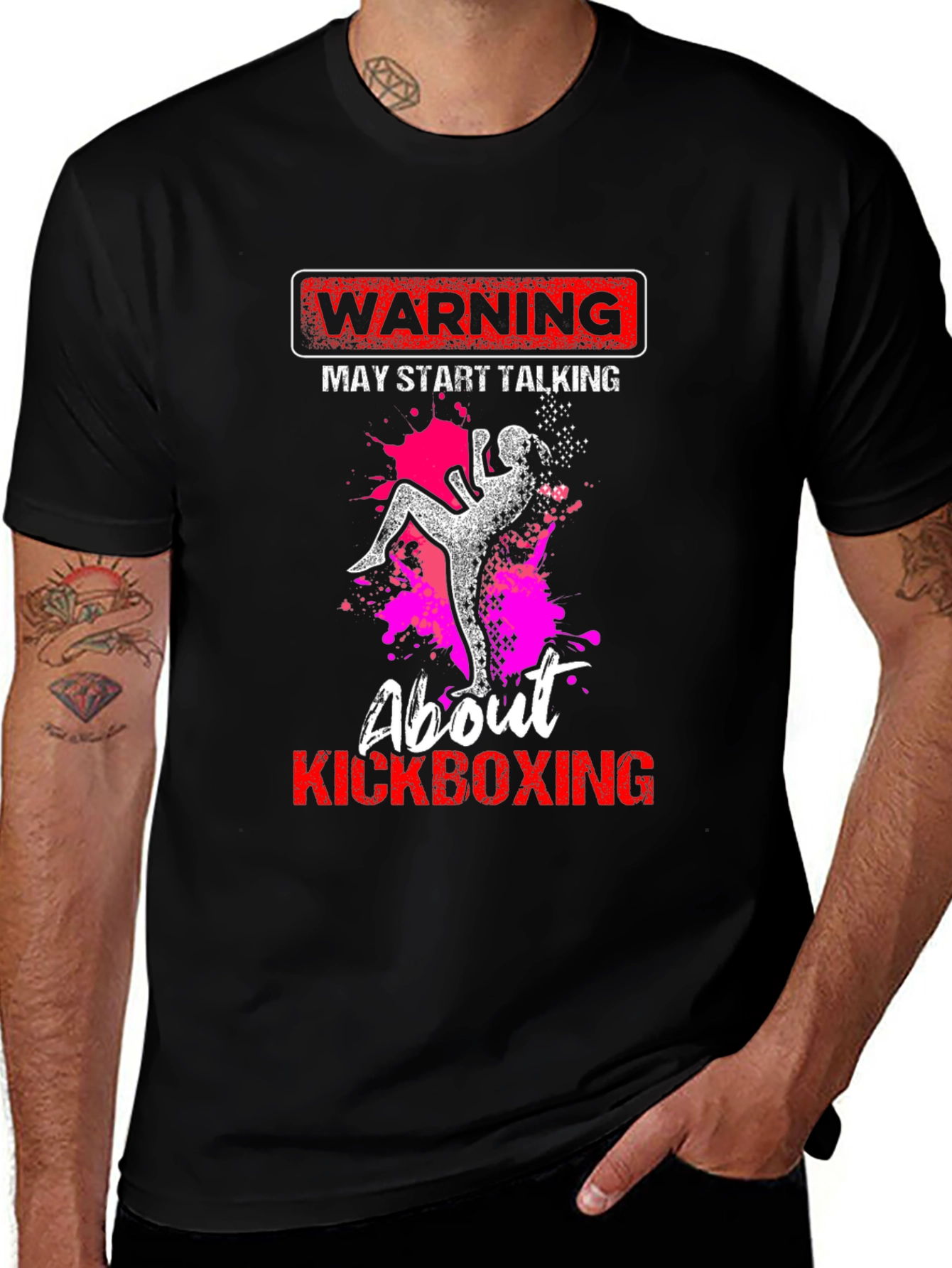 Kickboxing Warning Graphic Tee