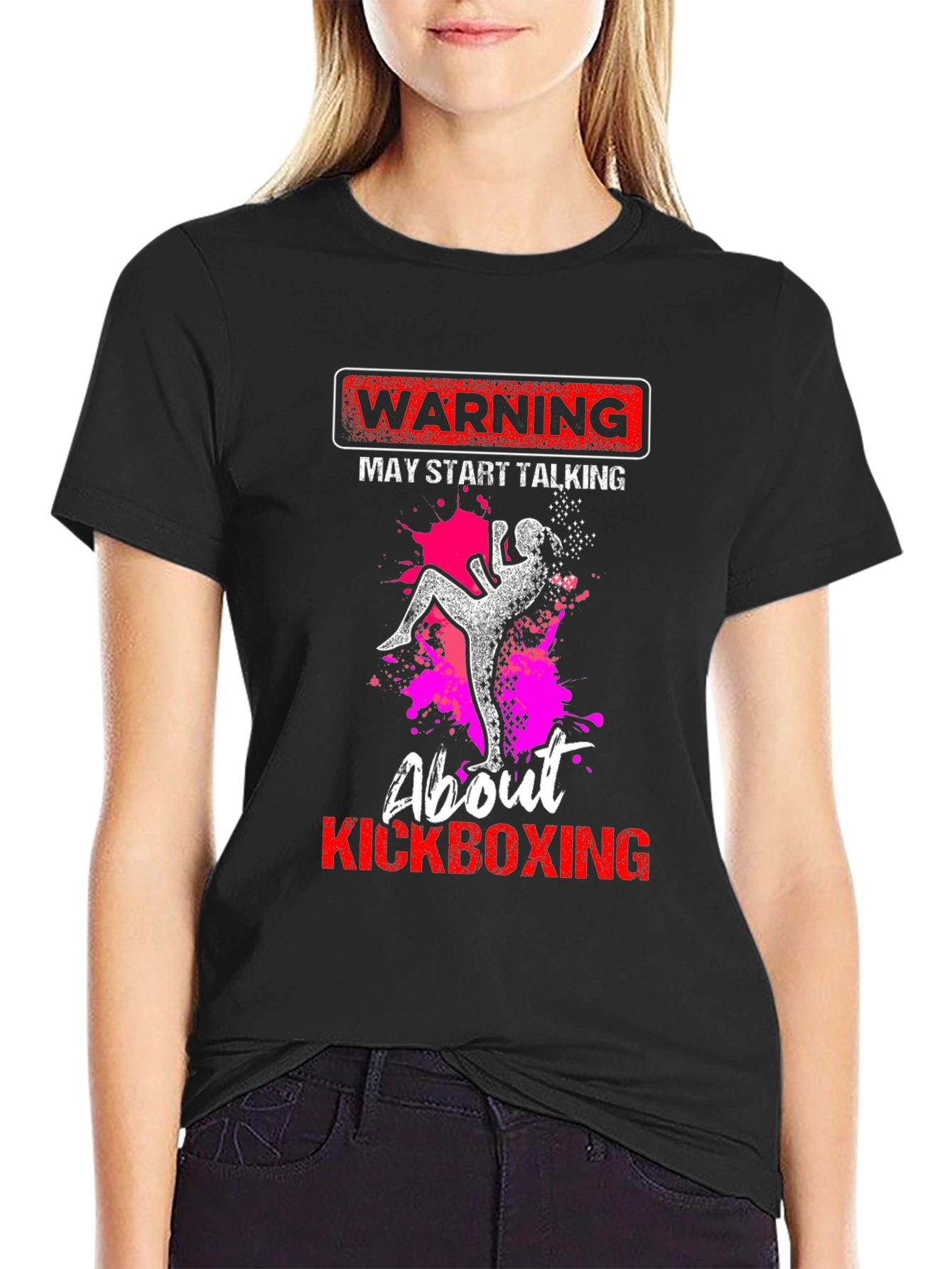 Kickboxing Warning Graphic Tee