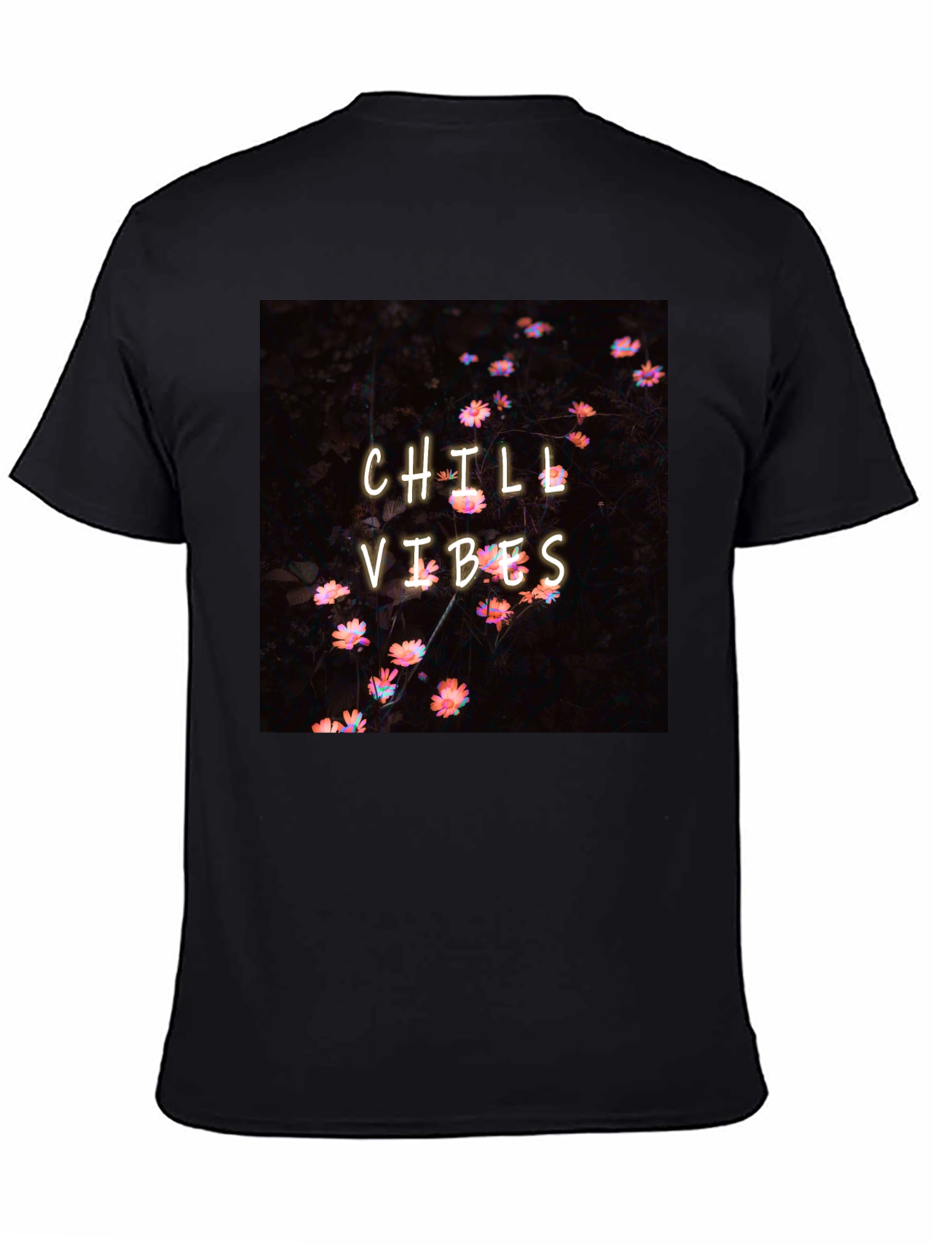 Chill Vibes Graphic Tee - Black Casual Comfort