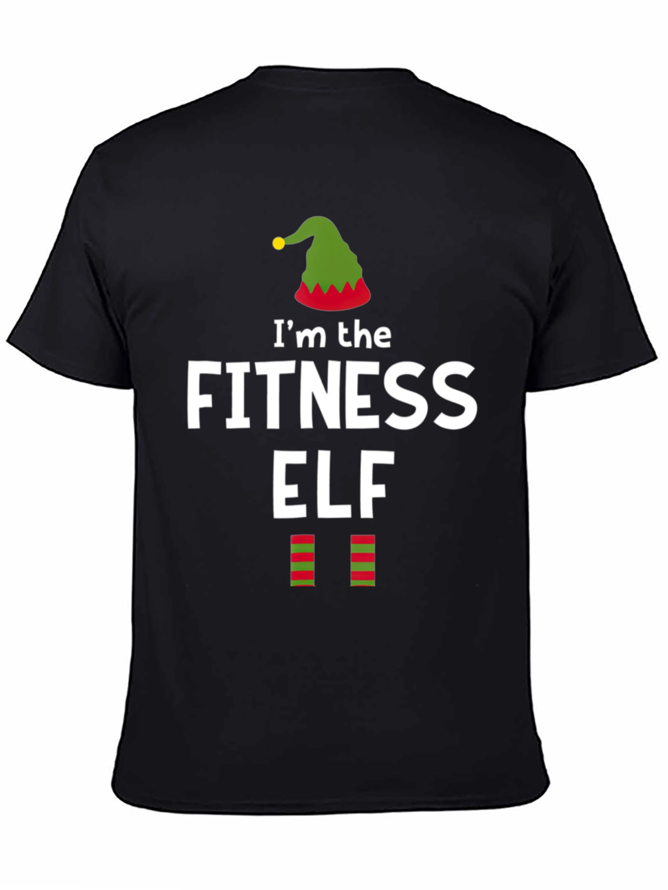 Fitness Elf Christmas Holiday Graphic Tee