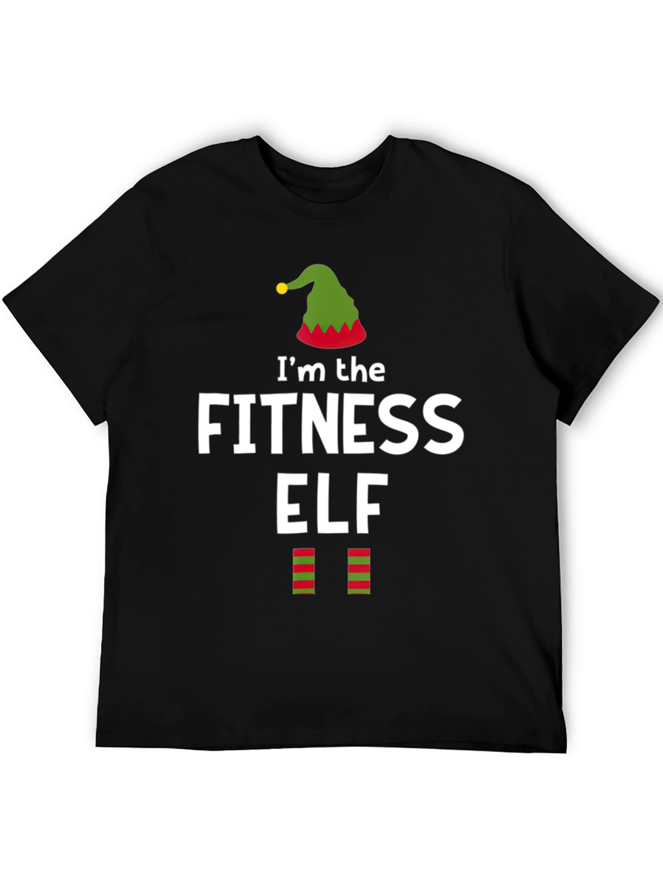 Fitness Elf Christmas Holiday Graphic Tee