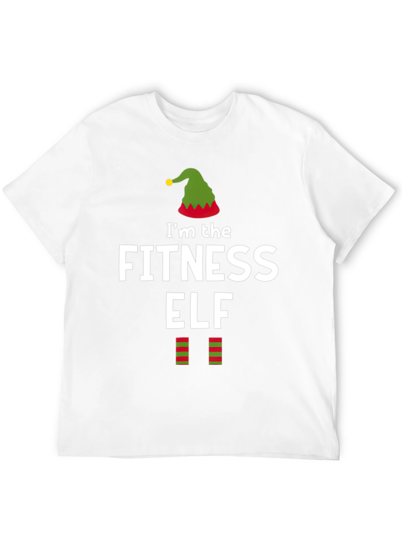 Fitness Elf Christmas Holiday Graphic Tee