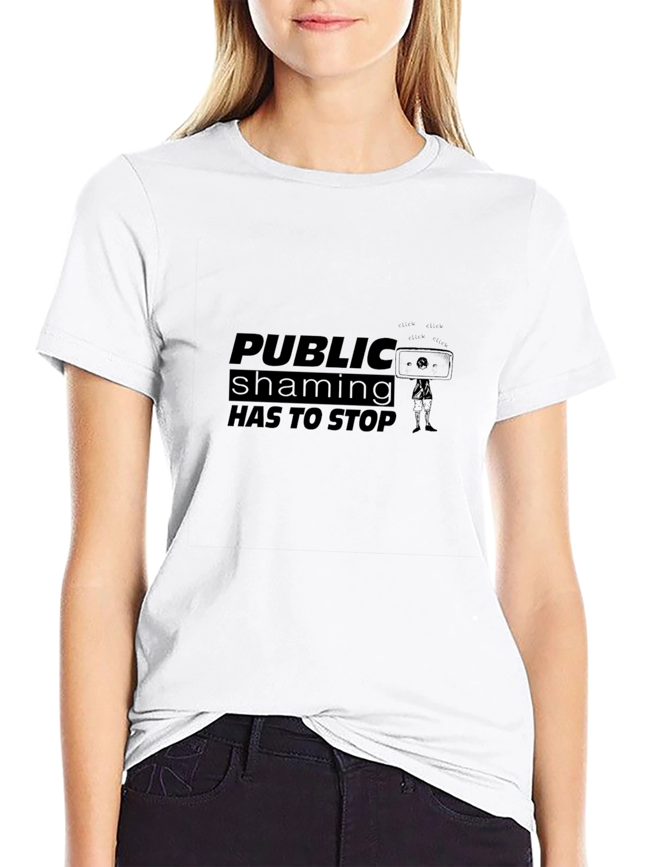 Public Shaming Stop Black T-Shirt