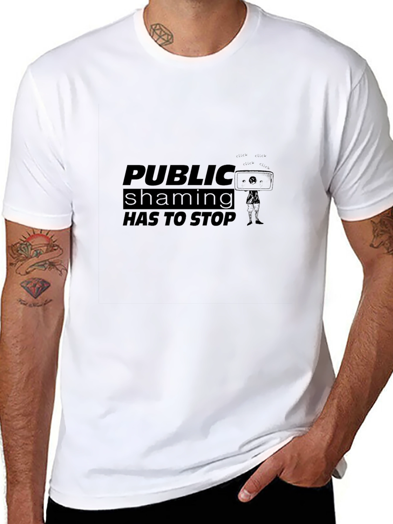 Public Shaming Stop Black T-Shirt