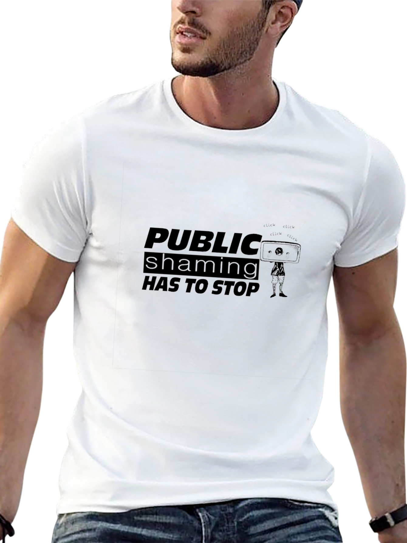 Public Shaming Stop Black T-Shirt