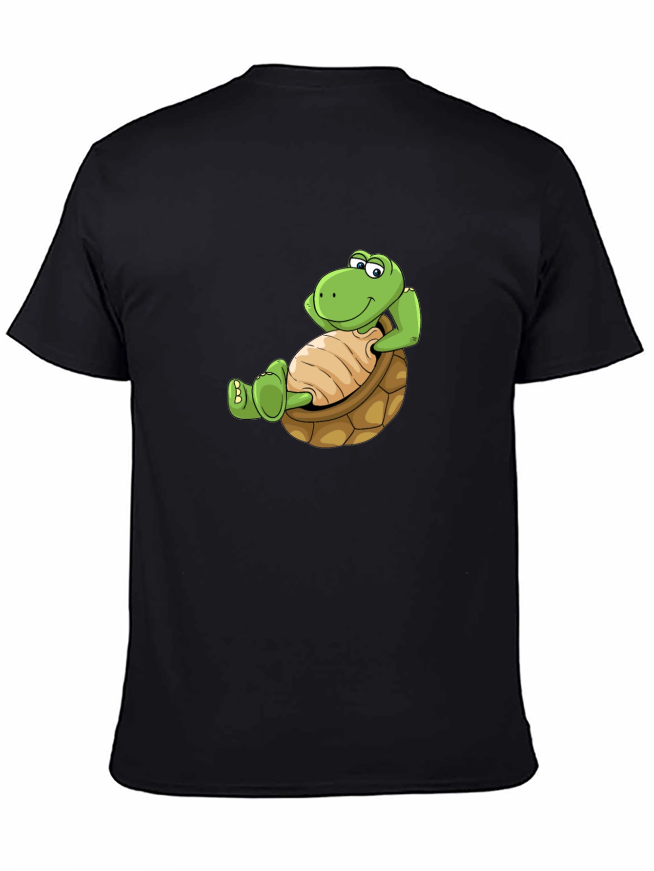 Relaxing Turtle Graphic Tee - Black