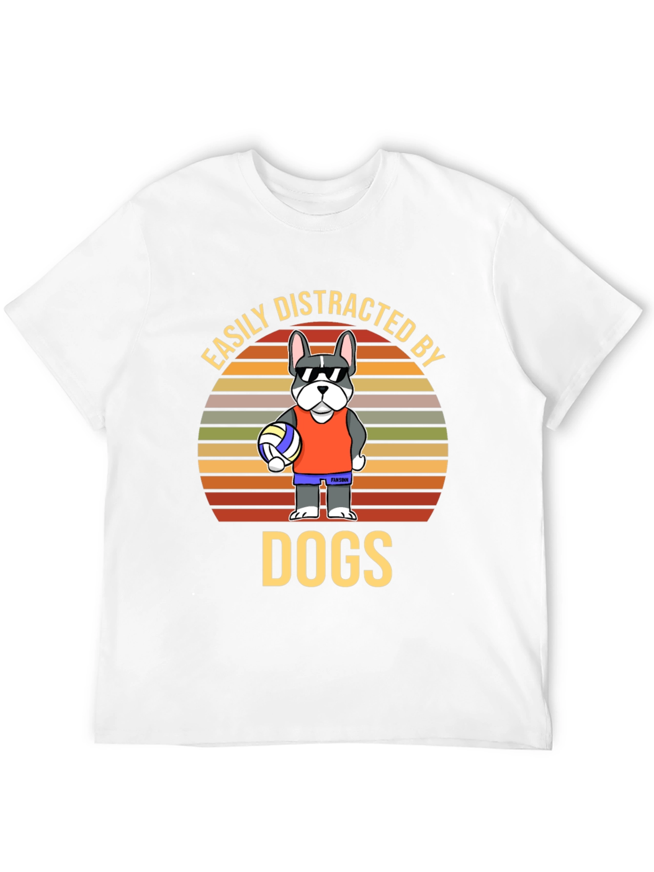Easily Distracted by Dogs Funny Graphic Tee