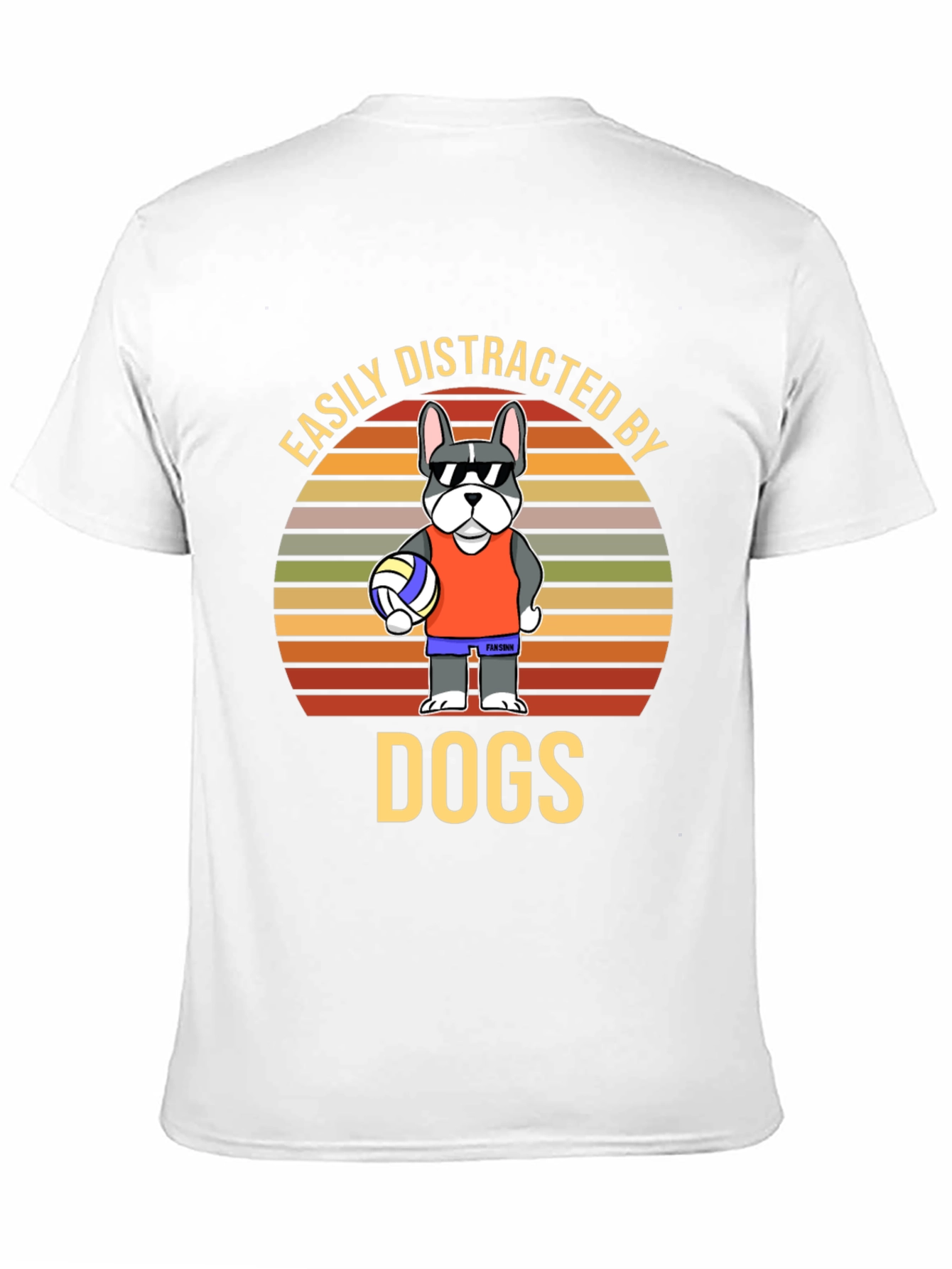 Easily Distracted by Dogs Funny Graphic Tee