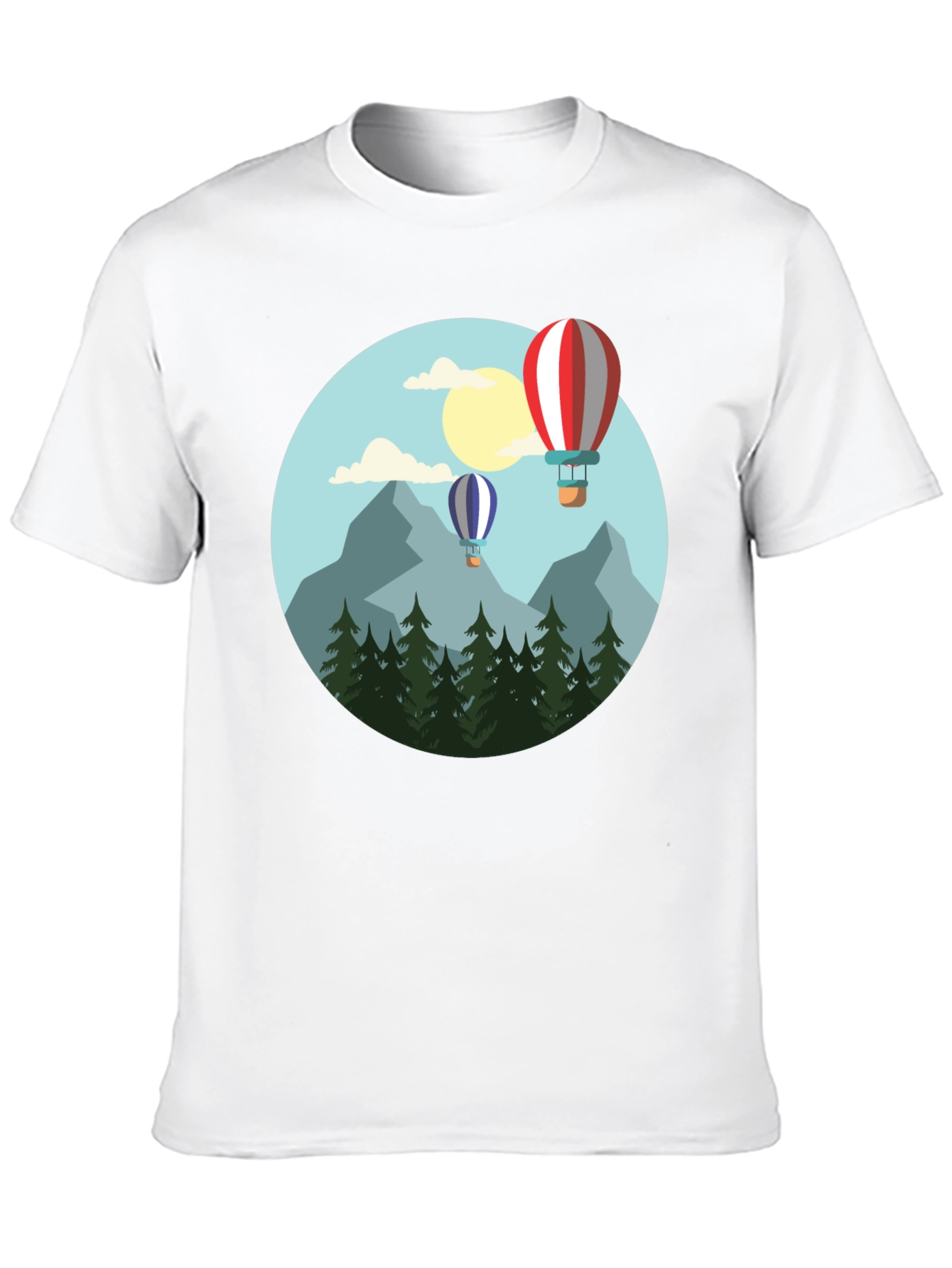 Scenic Hot Air Balloon Graphic Tee - Adventure Awaits!