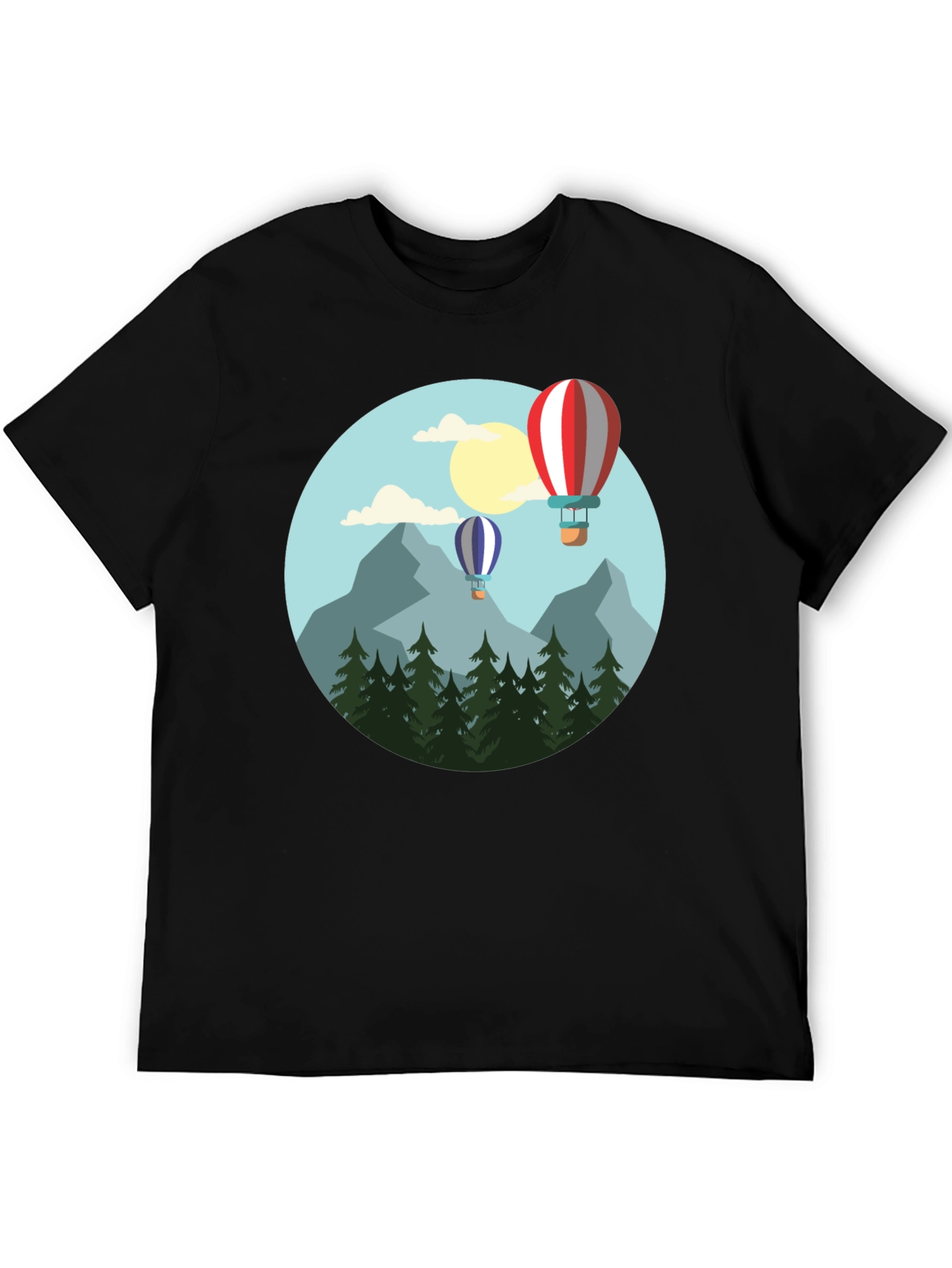 Scenic Hot Air Balloon Graphic Tee - Adventure Awaits!
