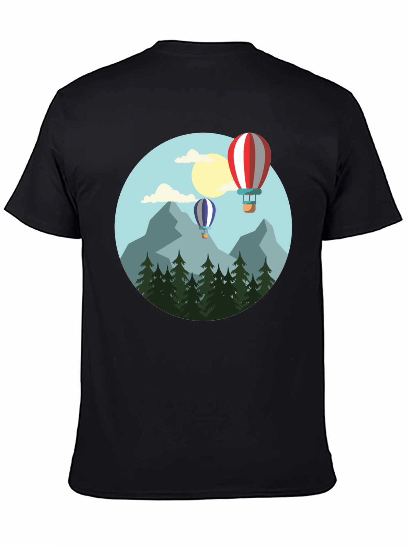 Scenic Hot Air Balloon Graphic Tee - Adventure Awaits!