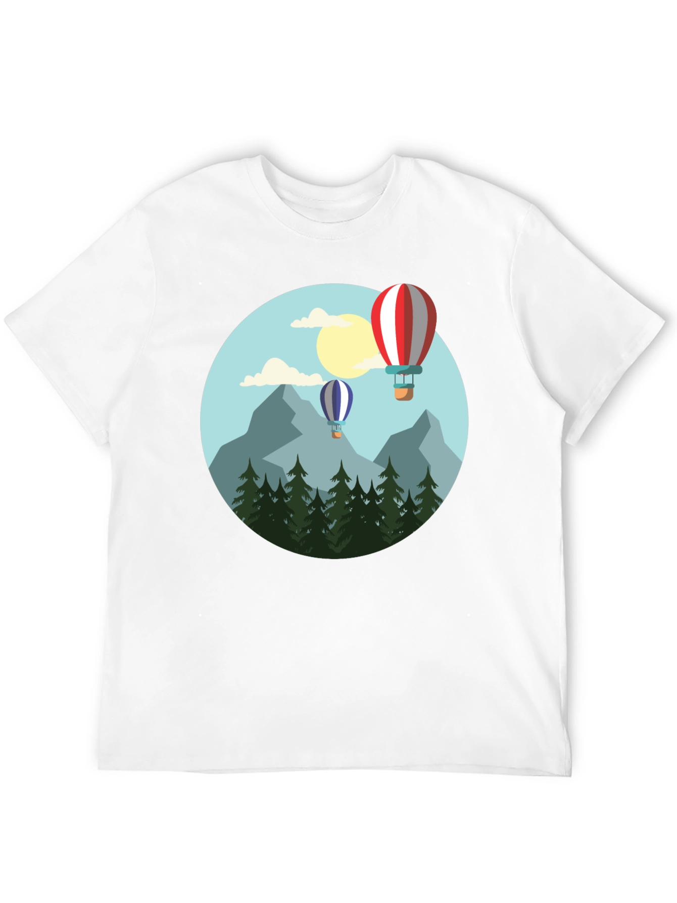 Scenic Hot Air Balloon Graphic Tee - Adventure Awaits!