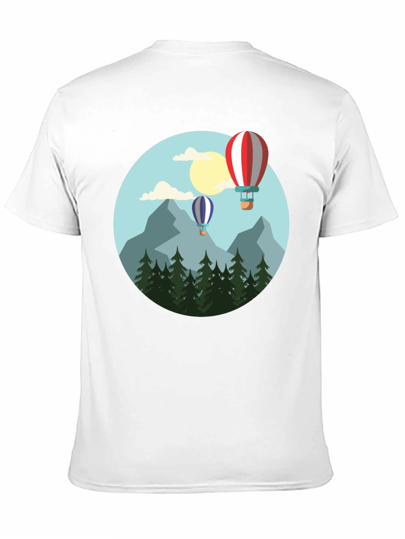 Scenic Hot Air Balloon Graphic Tee - Adventure Awaits!