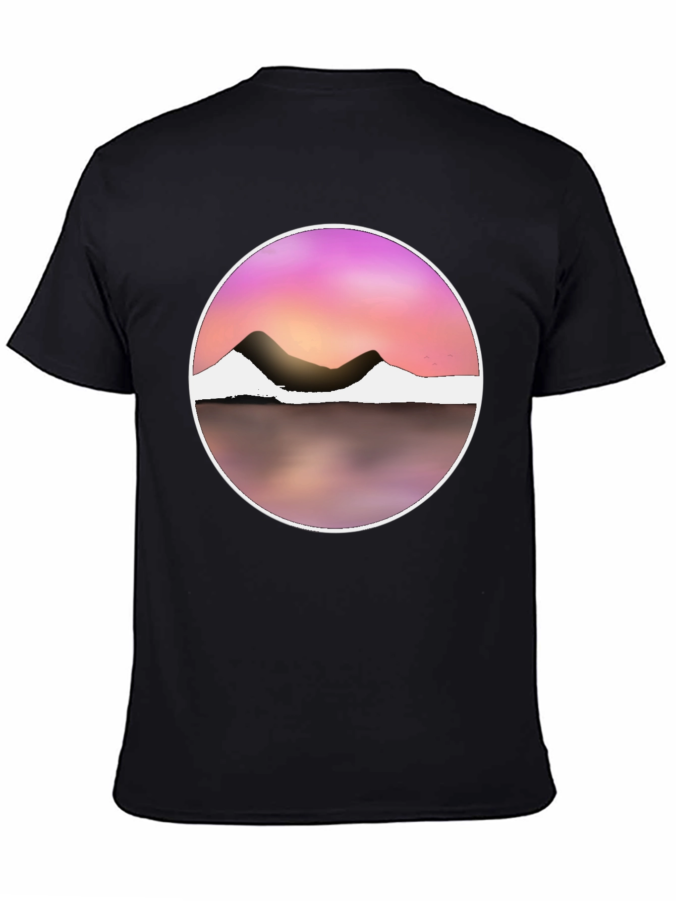 Sunset Mountain Graphic Tee - Stylish Round Design