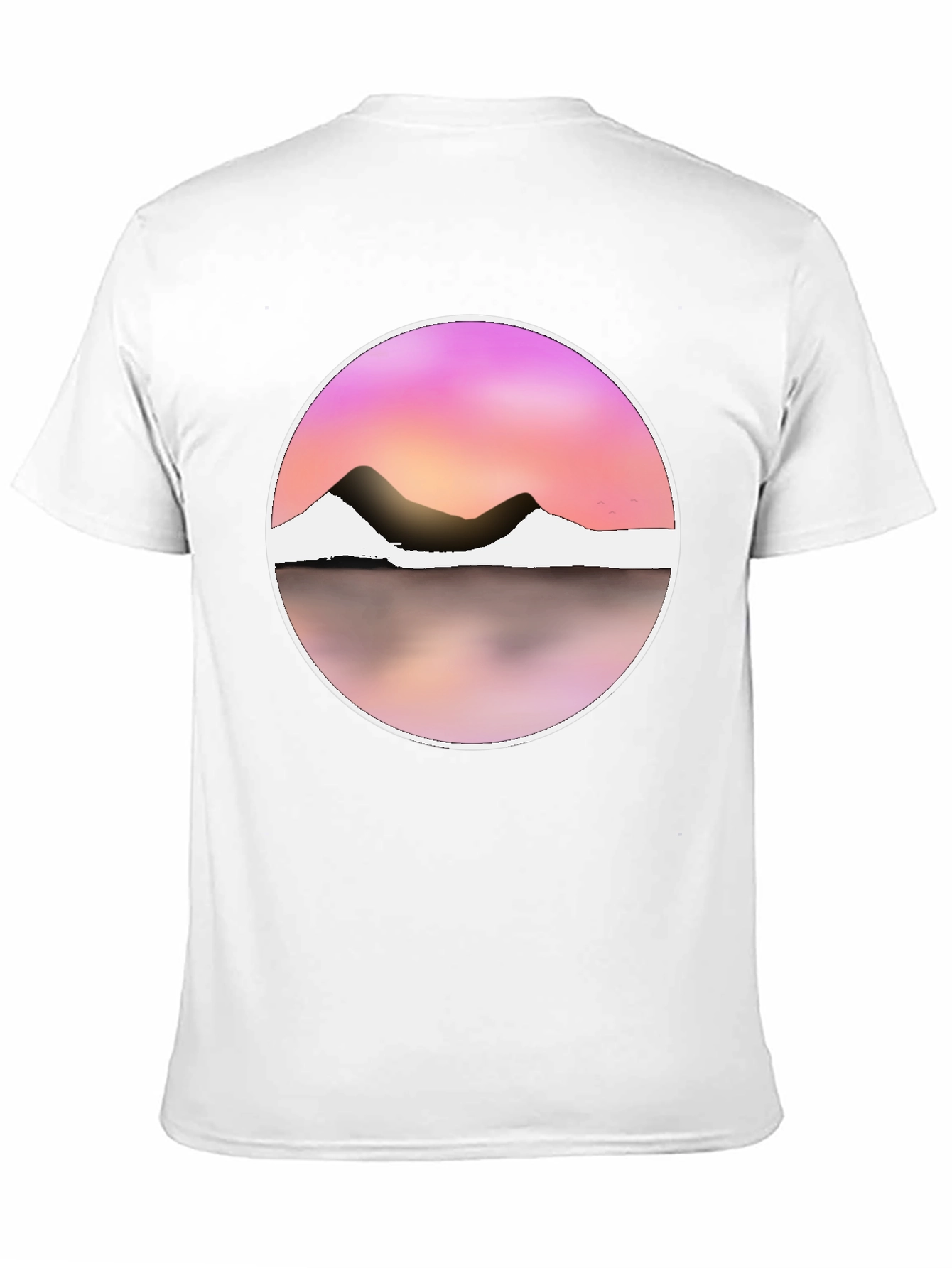 Sunset Mountain Graphic Tee - Stylish Round Design