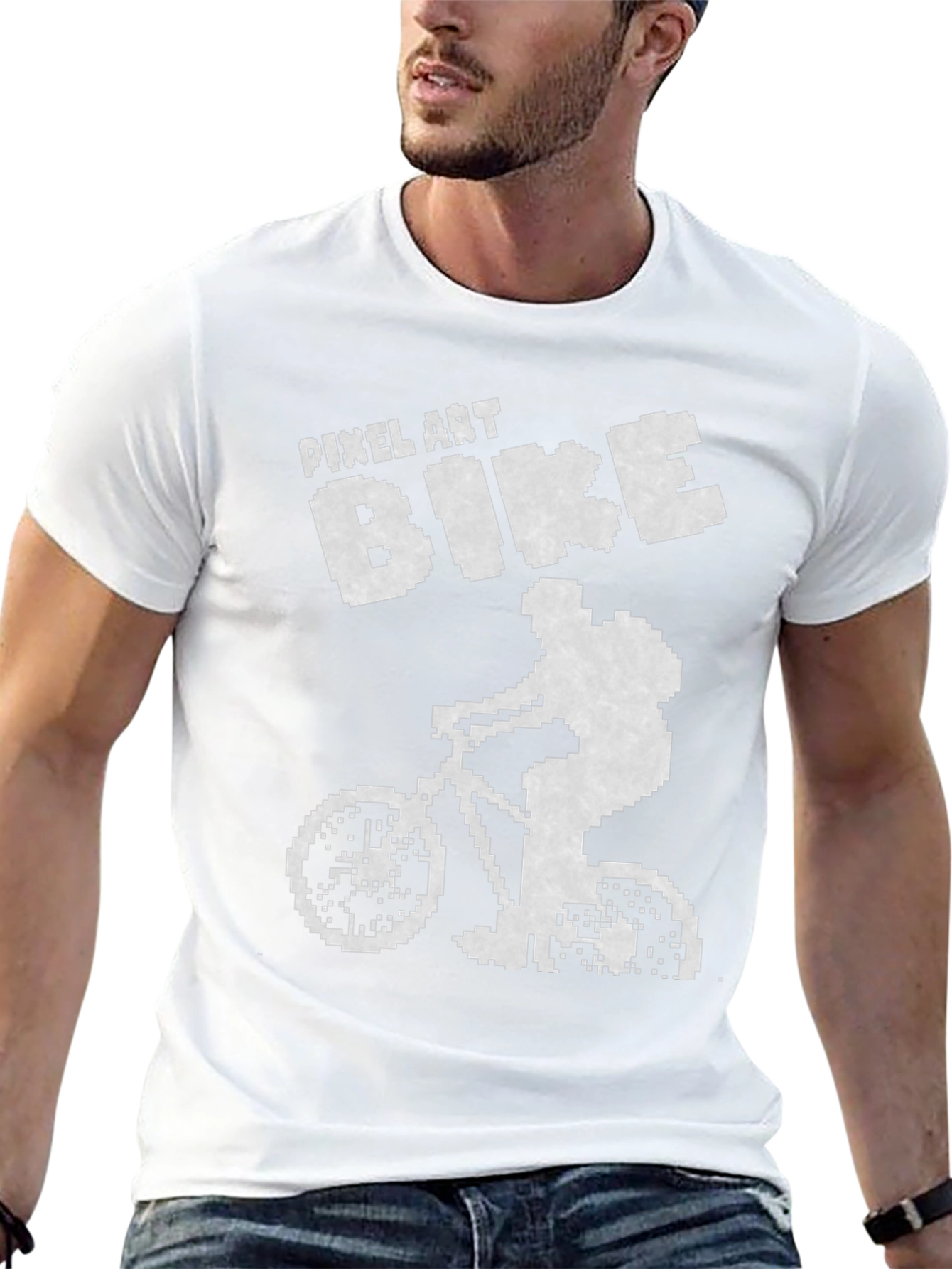 Pixel Art Bike T-Shirt - Retro Style