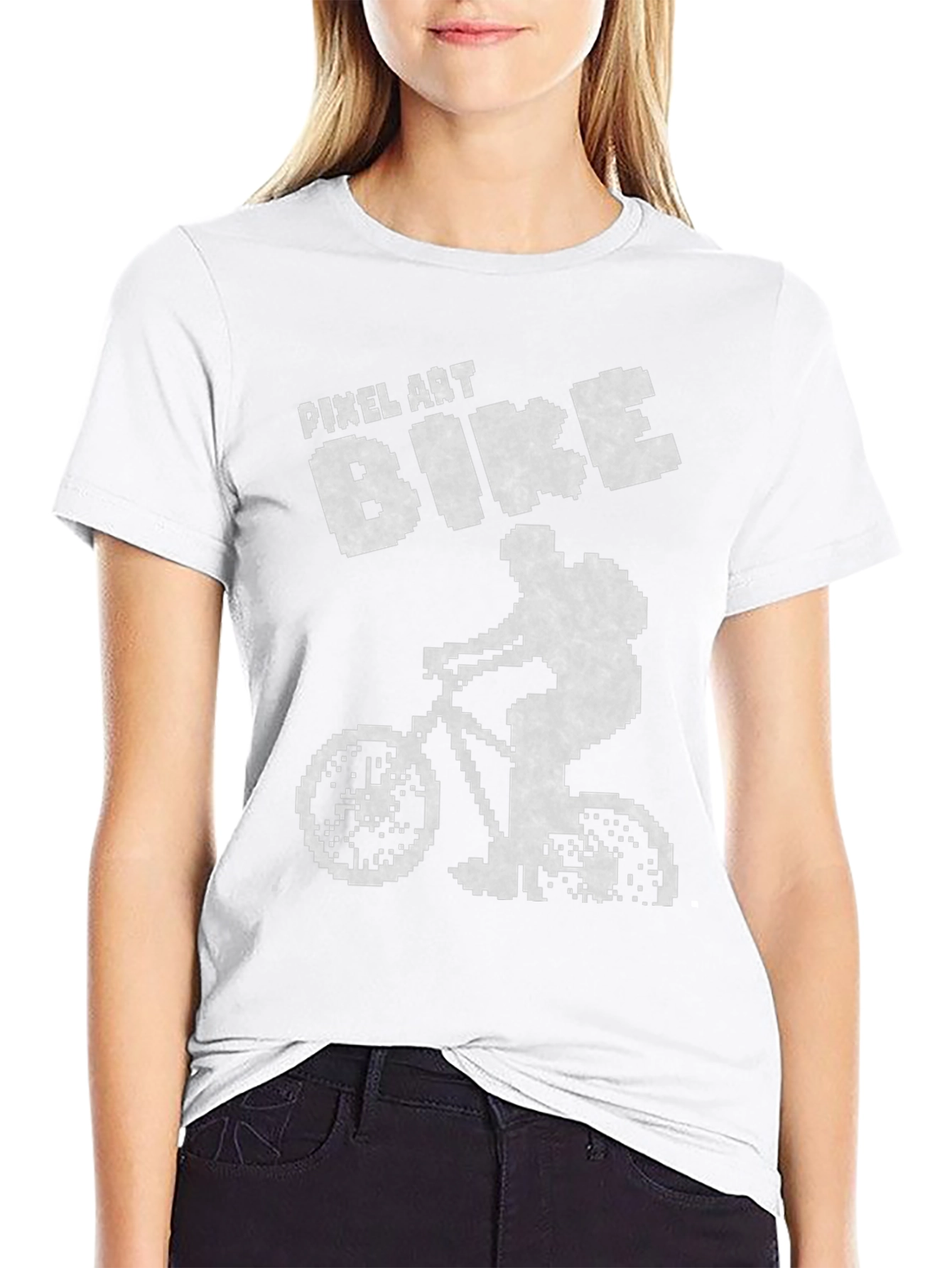 Pixel Art Bike T-Shirt - Retro Style
